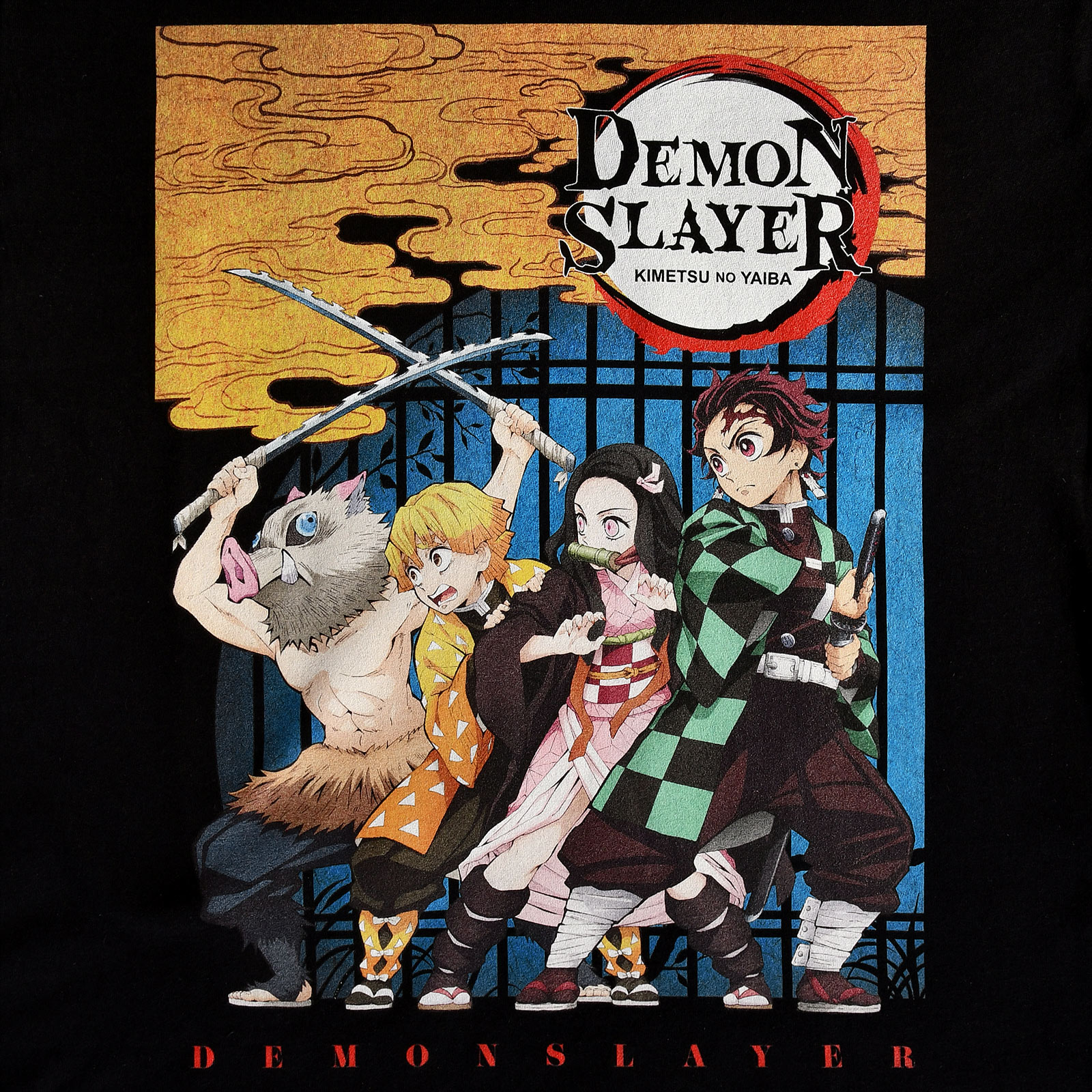 Demon Slayer - Character Poster T-Shirt schwarz