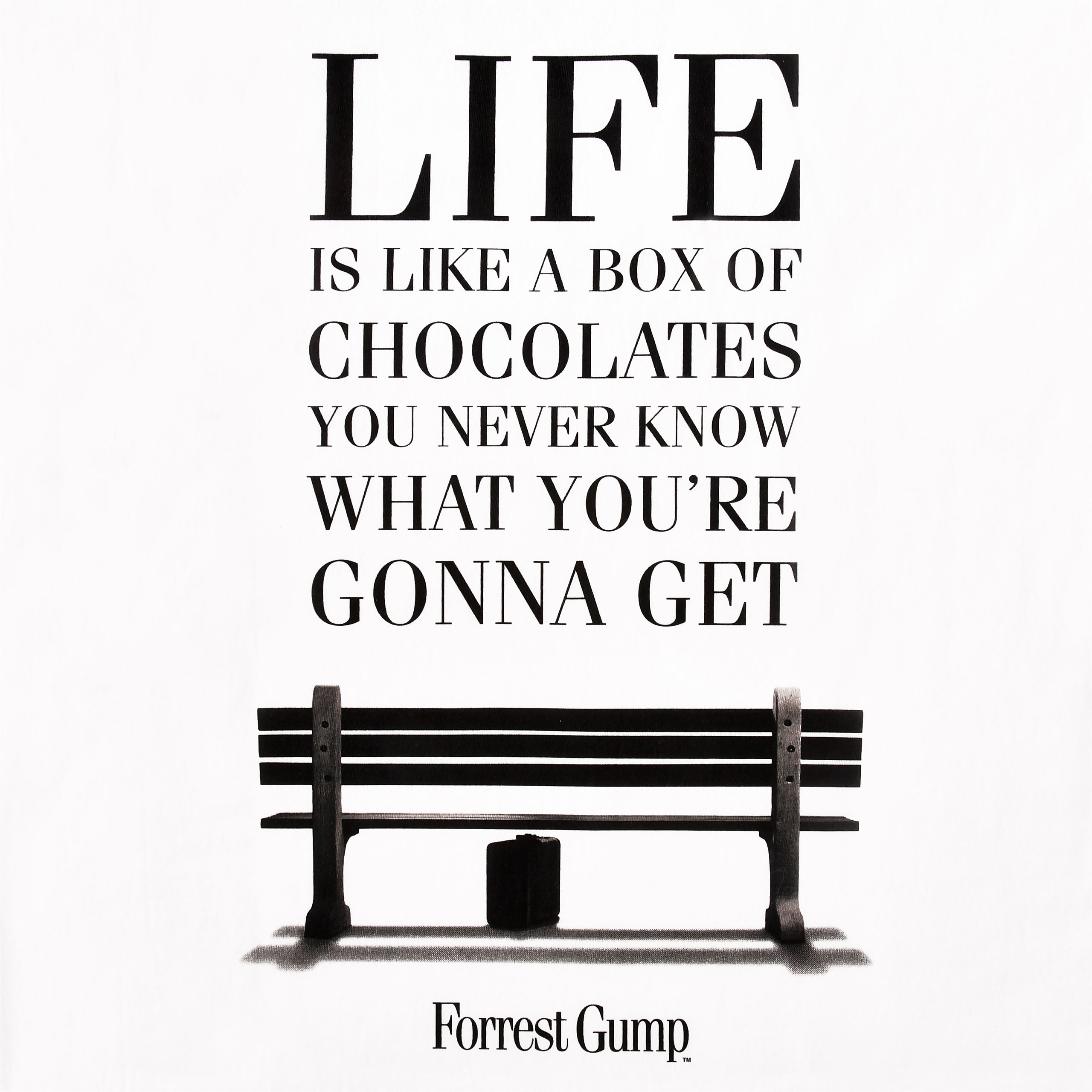 Forrest Gump - Life Is Like a Box of Chocolates T-Shirt weiß