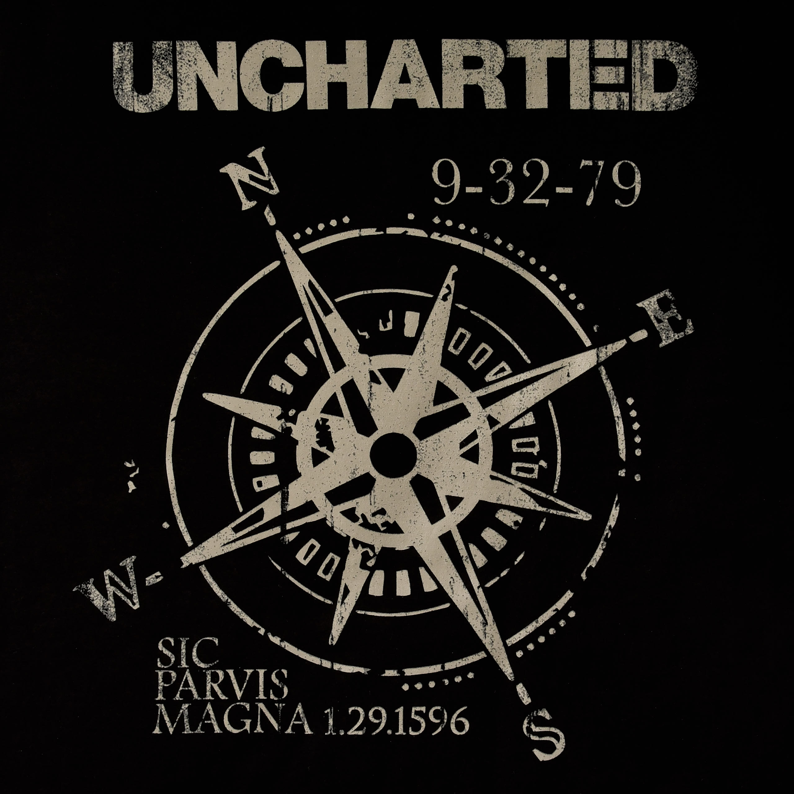 Uncharted - Kompass T-Shirt schwarz