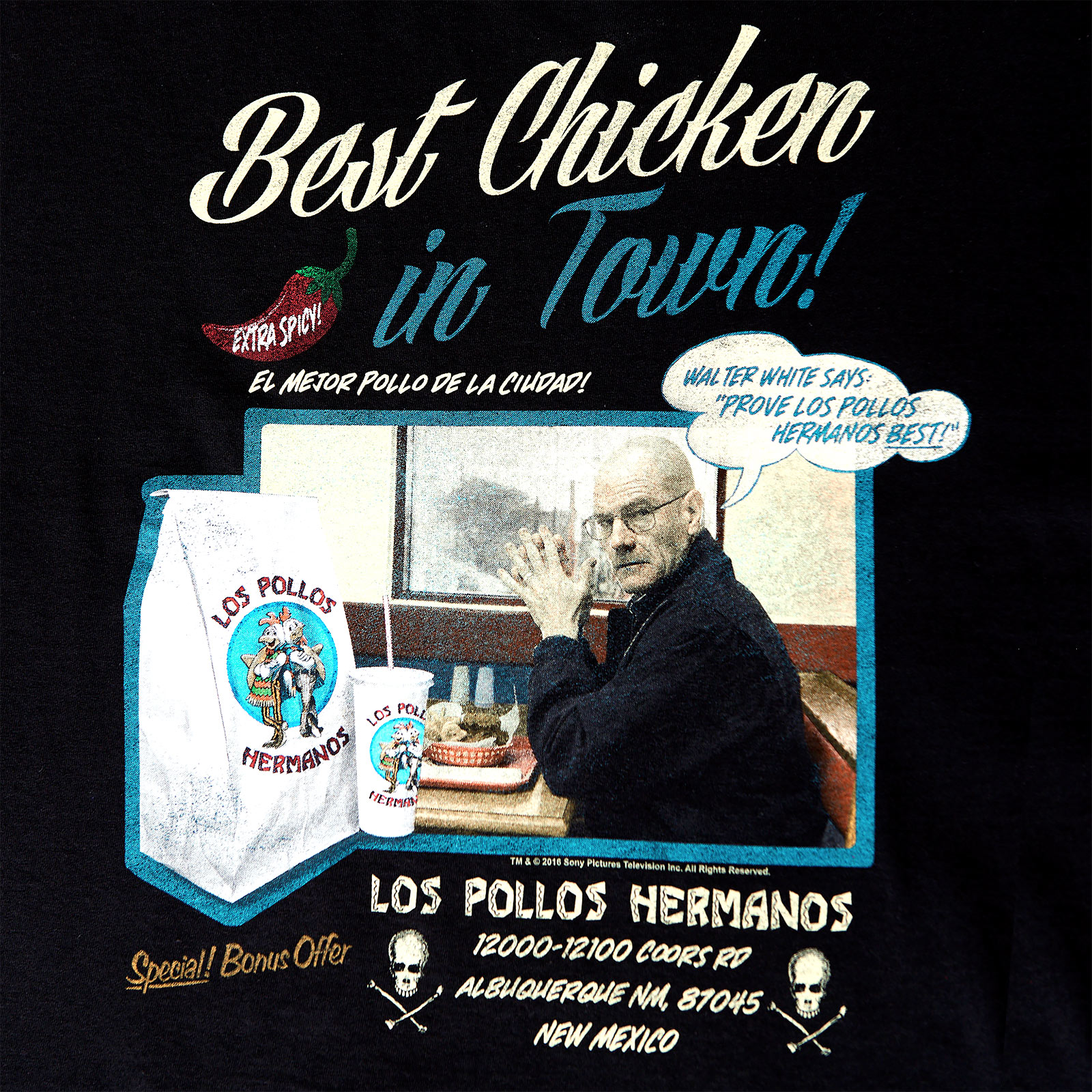 Breaking Bad - Los Pollos Hermanos Best Chicken T-Shirt schwarz
