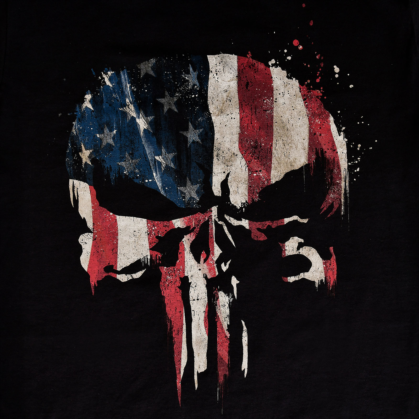 Punisher - American Skull T-Shirt schwarz