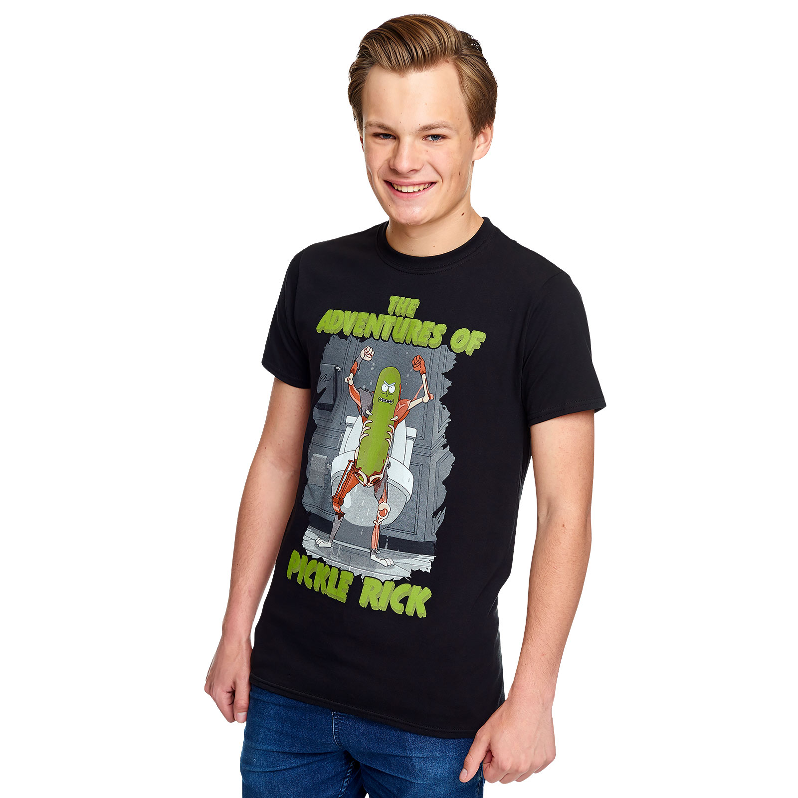 Rick and Morty - Adventures of Pickle Rick T-Shirt schwarz