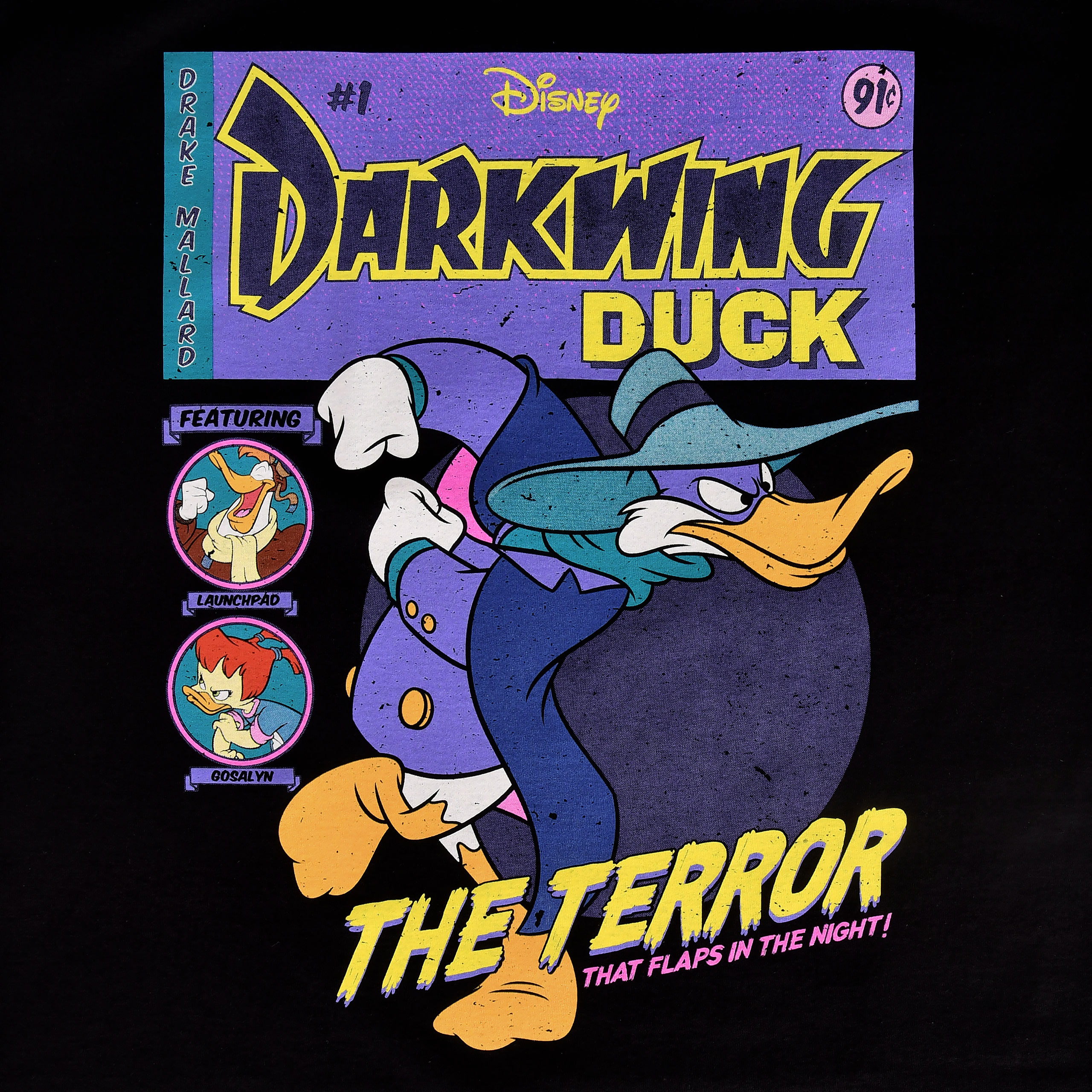 Darkwing Duck - Comic Cover T-Shirt schwarz