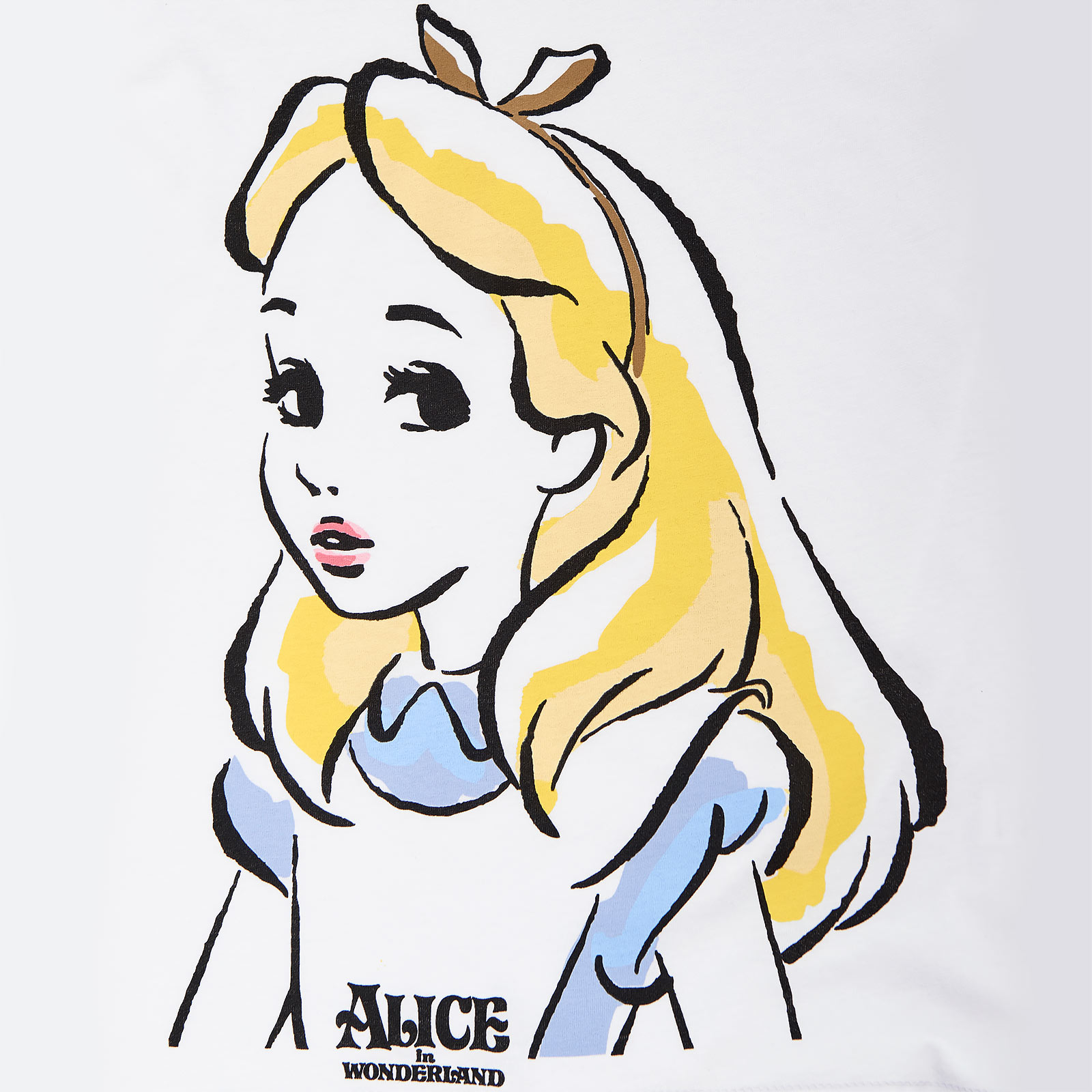 Alice im Wunderland - Portrait T-Shirt Damen weiß