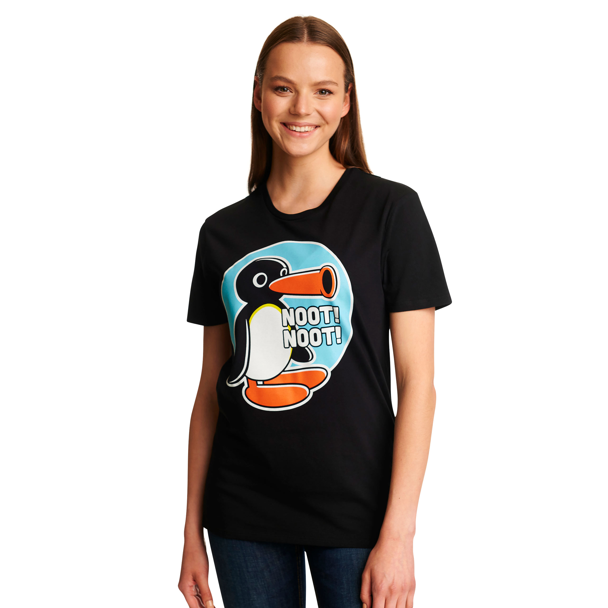 Noot Noot T-Shirt für Pingu Fans schwarz