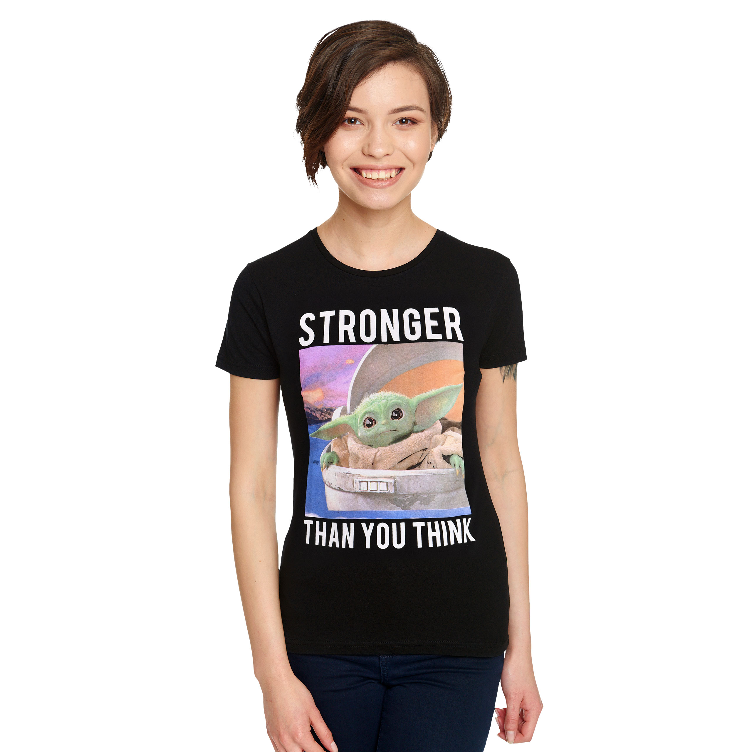 Grogu Stronger Than You Think T-Shirt Damen - Star Wars The Mandalorian
