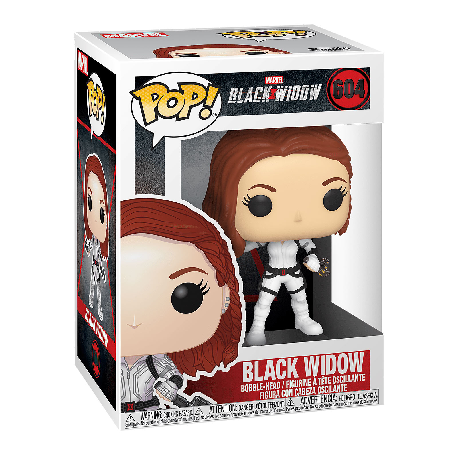 Black Widow White Suit Funko Pop Wackelkopf-Figur