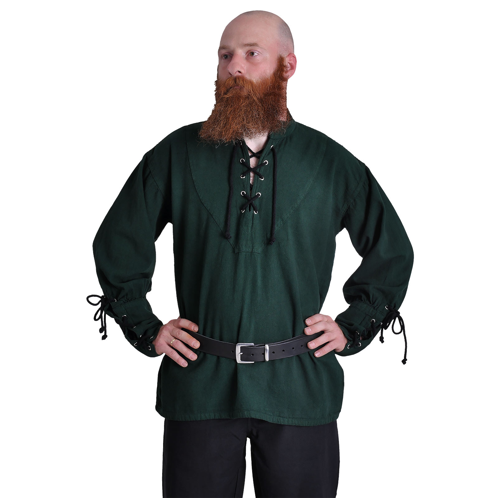 Mittelalter Hemd dunkelgrün