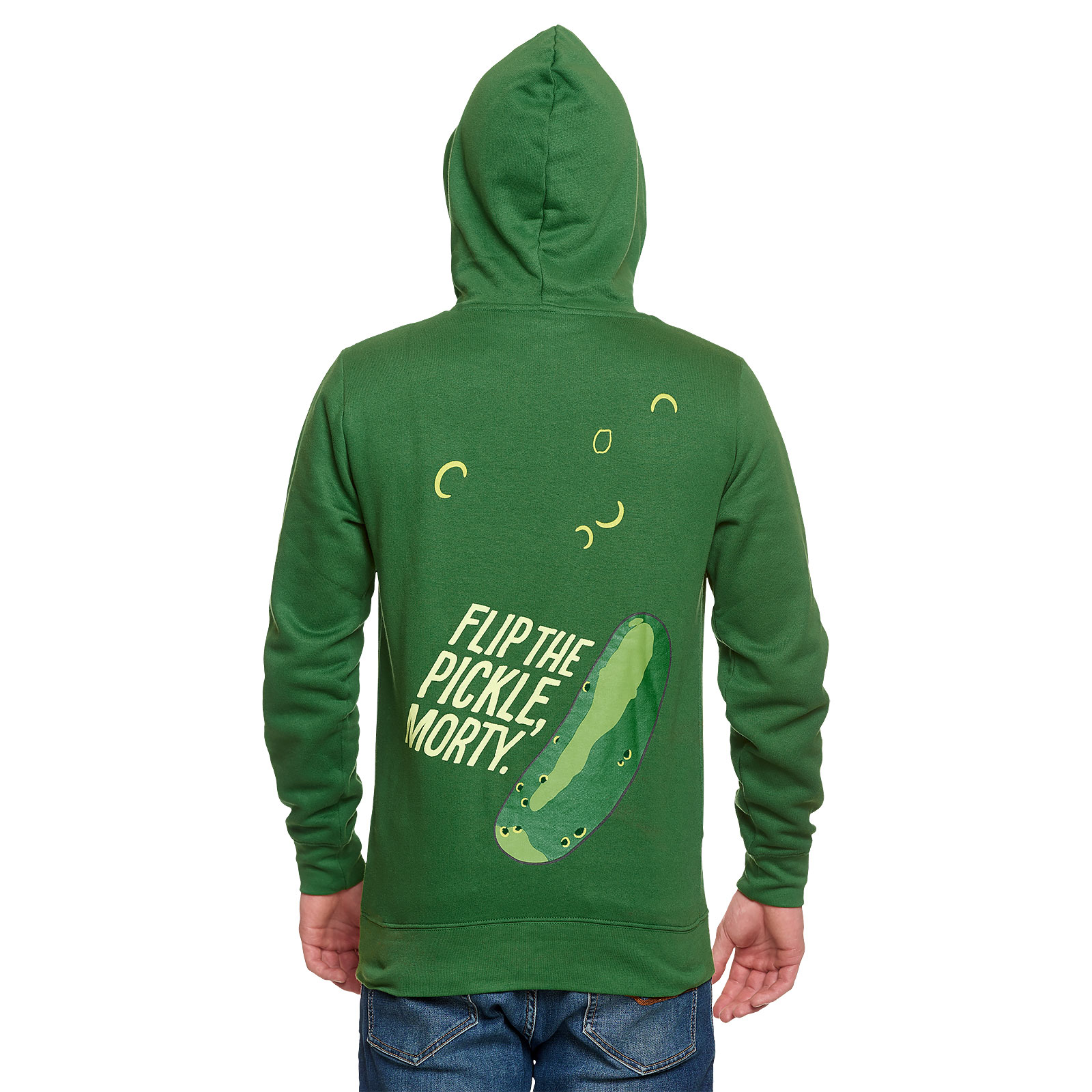 Rick and Morty - Pickle Rick Face Hoodie grün