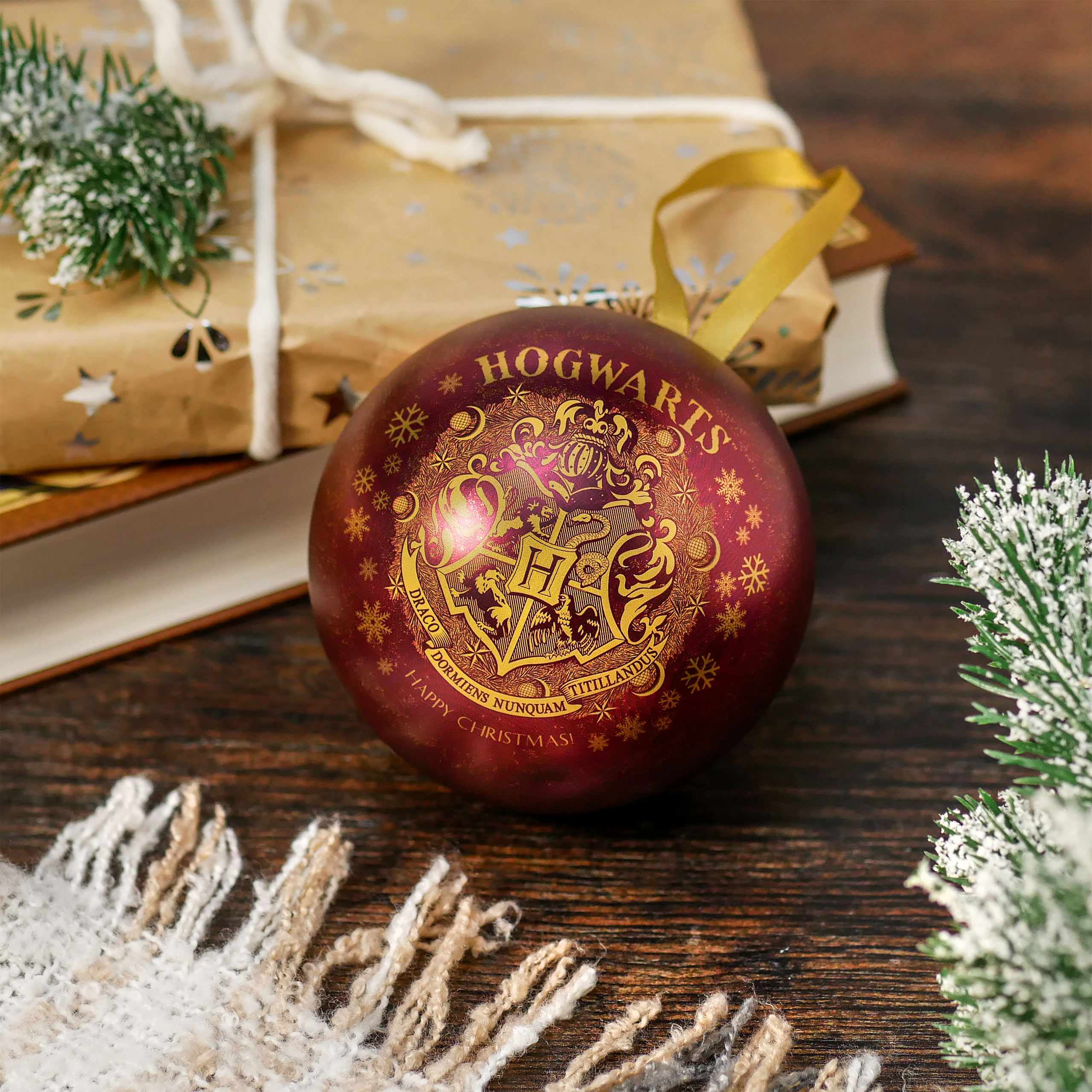Harry Potter - Hogwarts Weihnachtskugel mit Kette