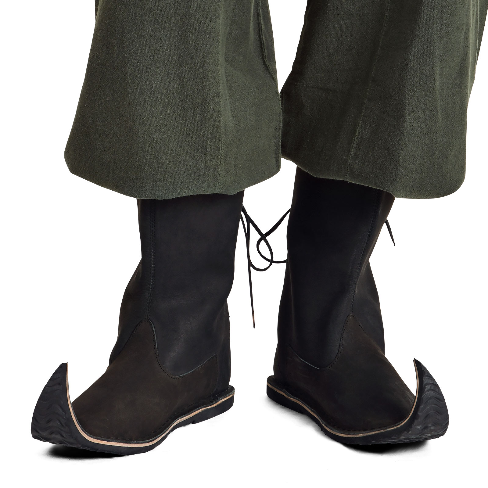 Mittelalter Schnabelstiefel schwarz