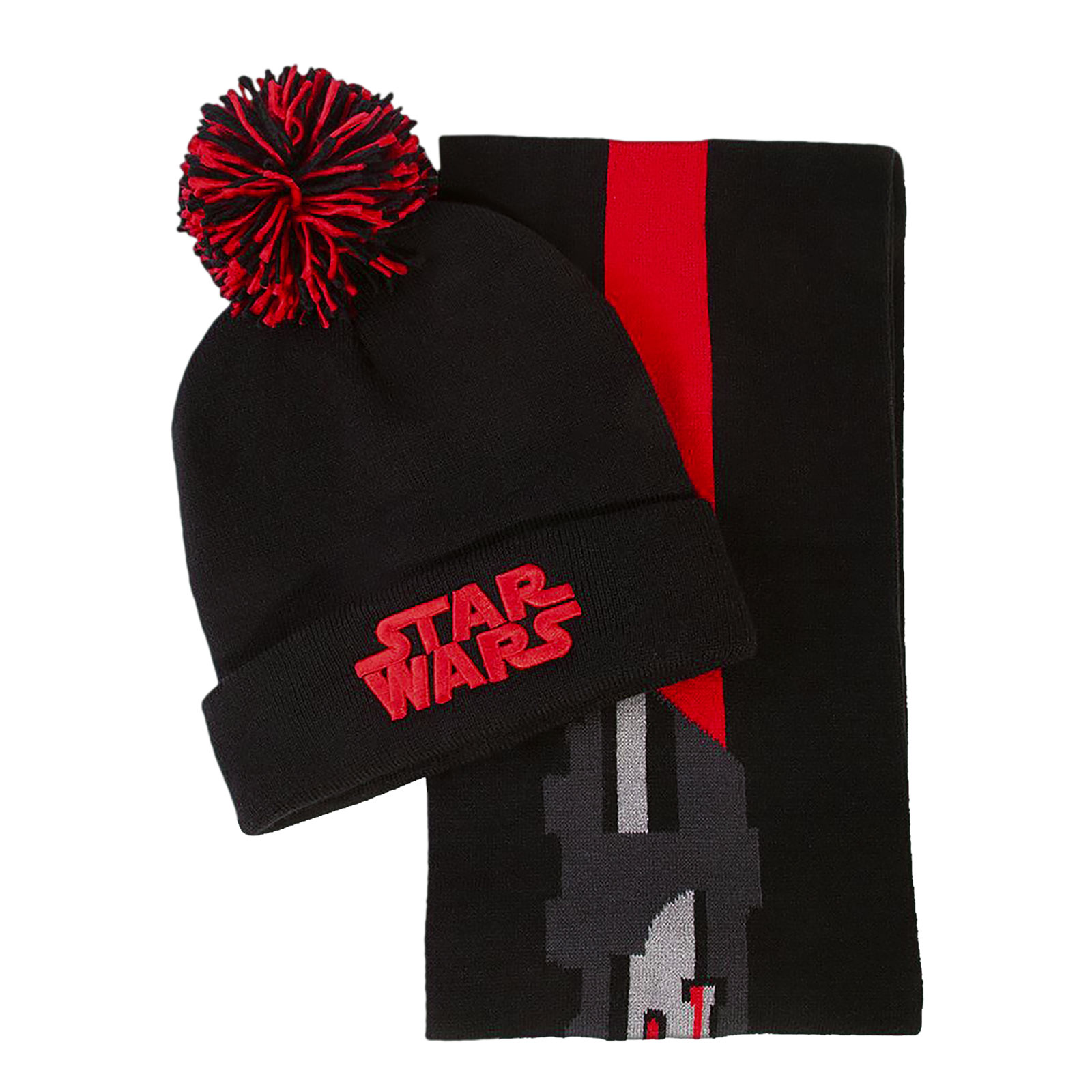 Star Wars - Darth Vader Mütze und Schal Geschenk Set