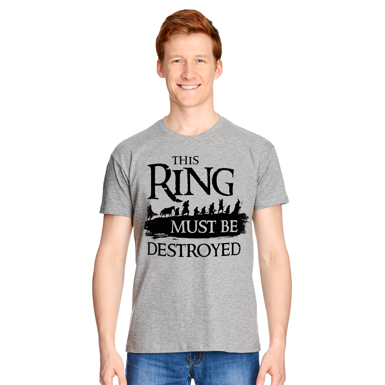 Herr der Ringe - Gefährten T-Shirt grau
