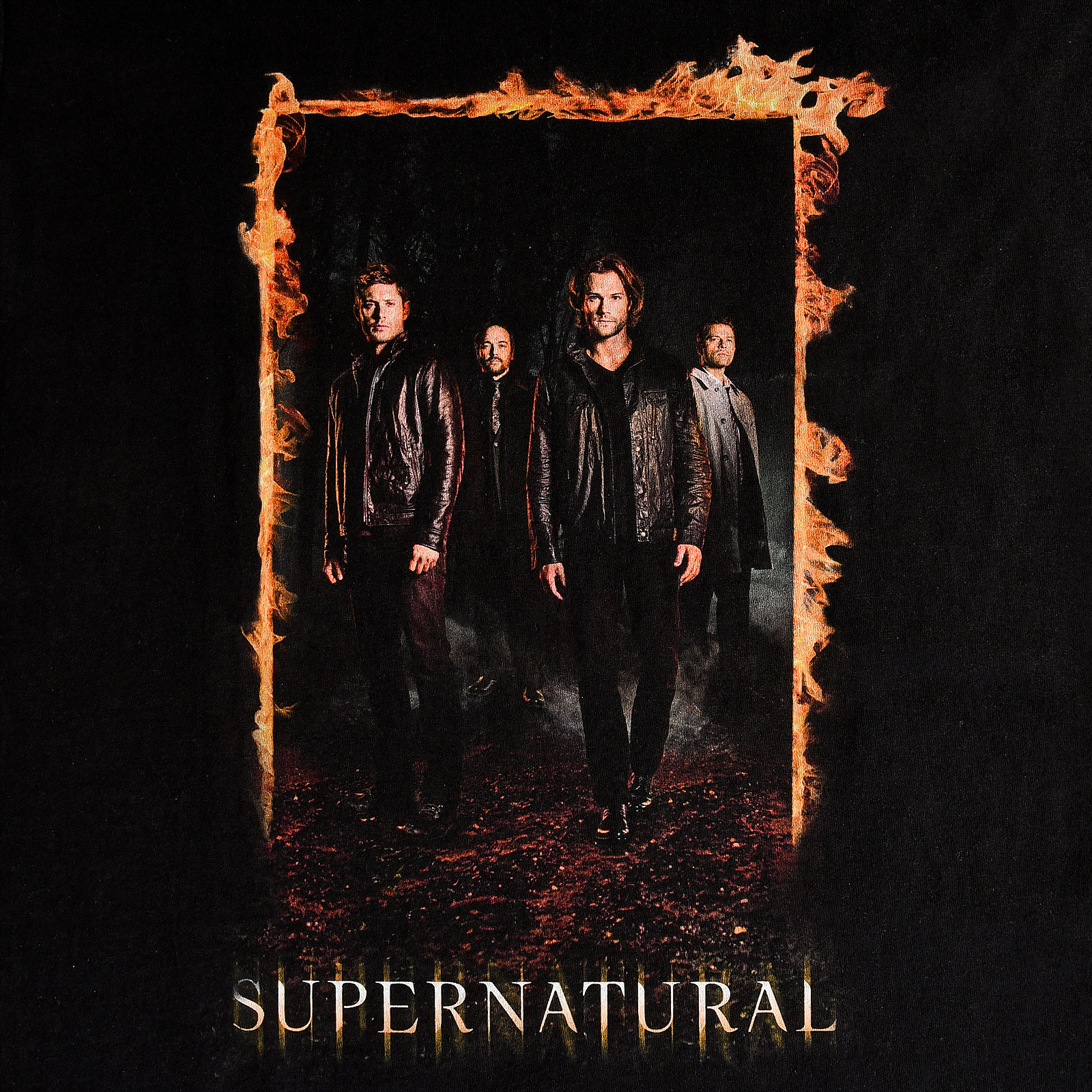 Supernatural - Burning Gate Poster T-Shirt schwarz
