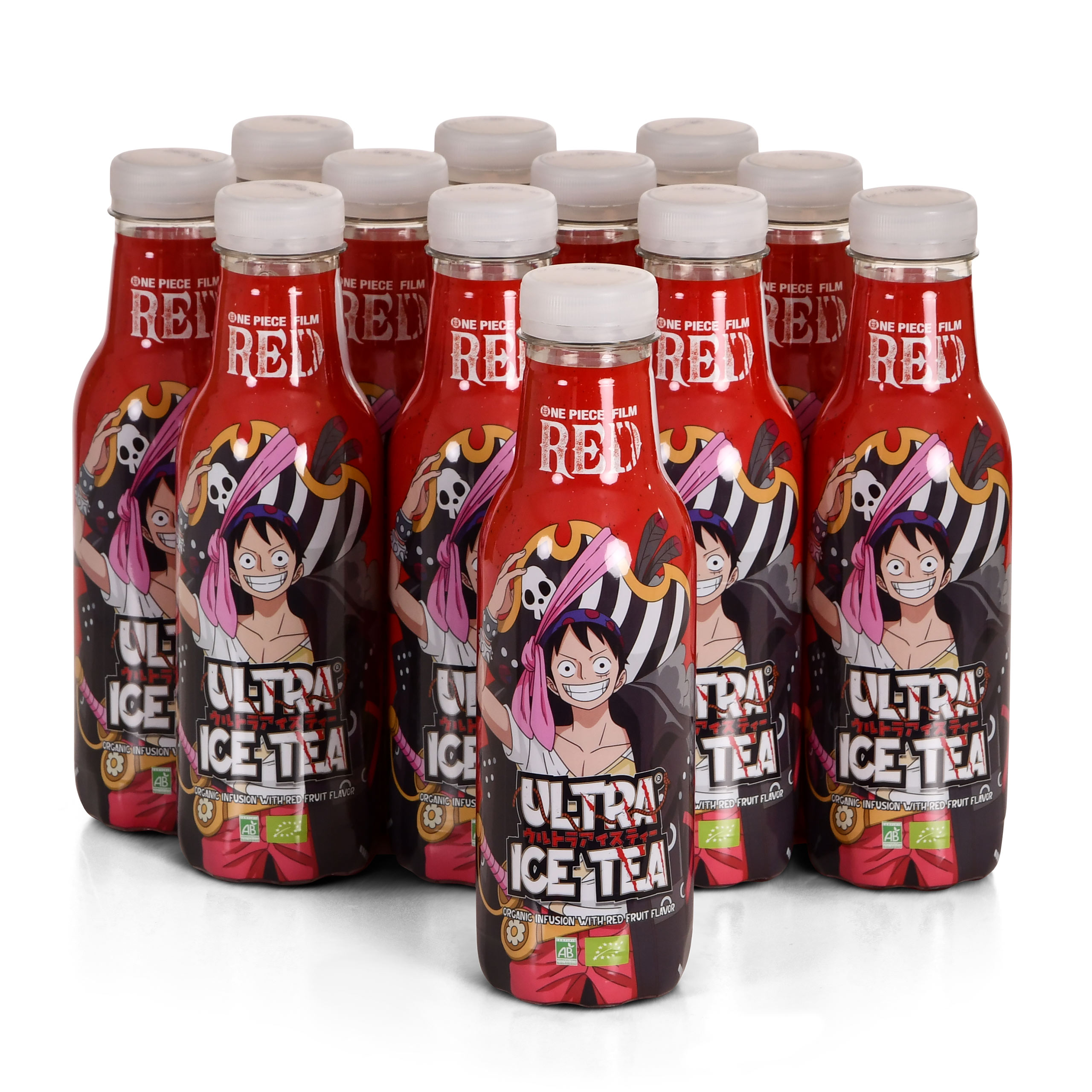 One Piece Red - Ruffy Bio Eistee Rote Früchte 12er Pack