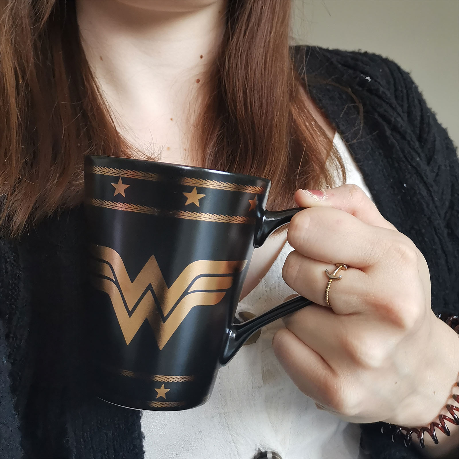 Wonder Woman - Logo Tasse schwarz