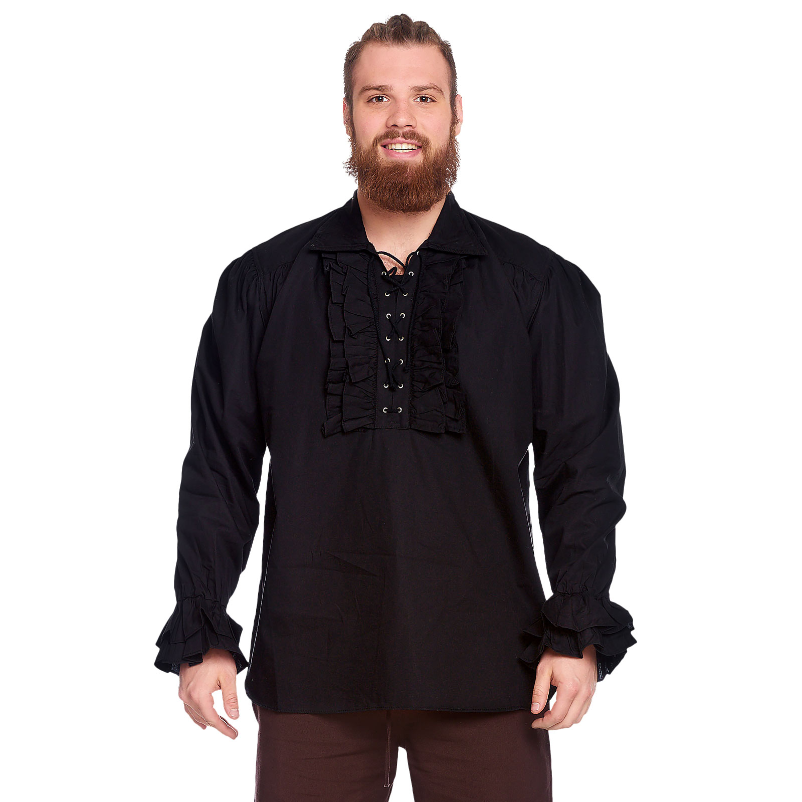 Rüschenhemd schwarz