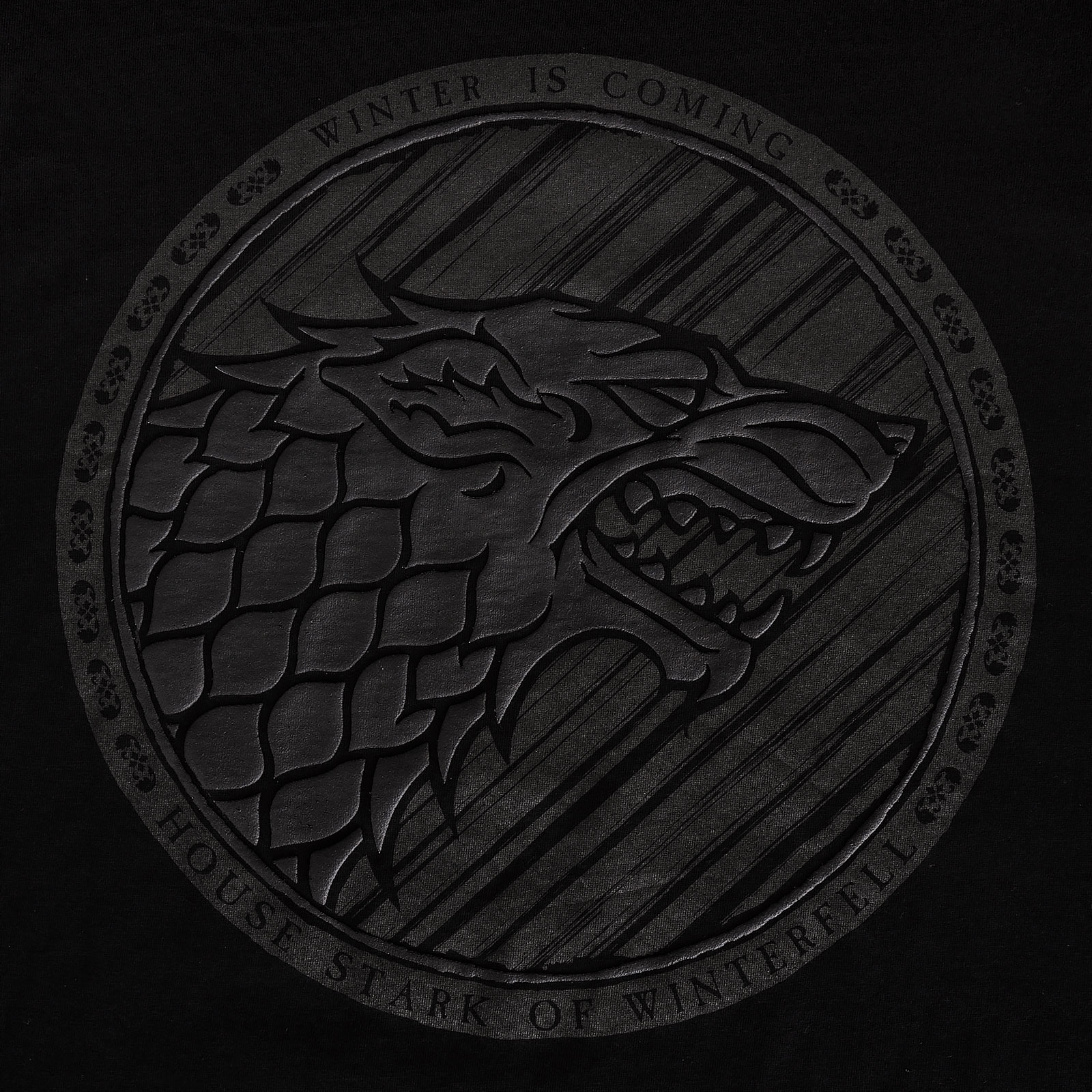Game of Thrones - Dark Stark 3D Logo T-Shirt schwarz