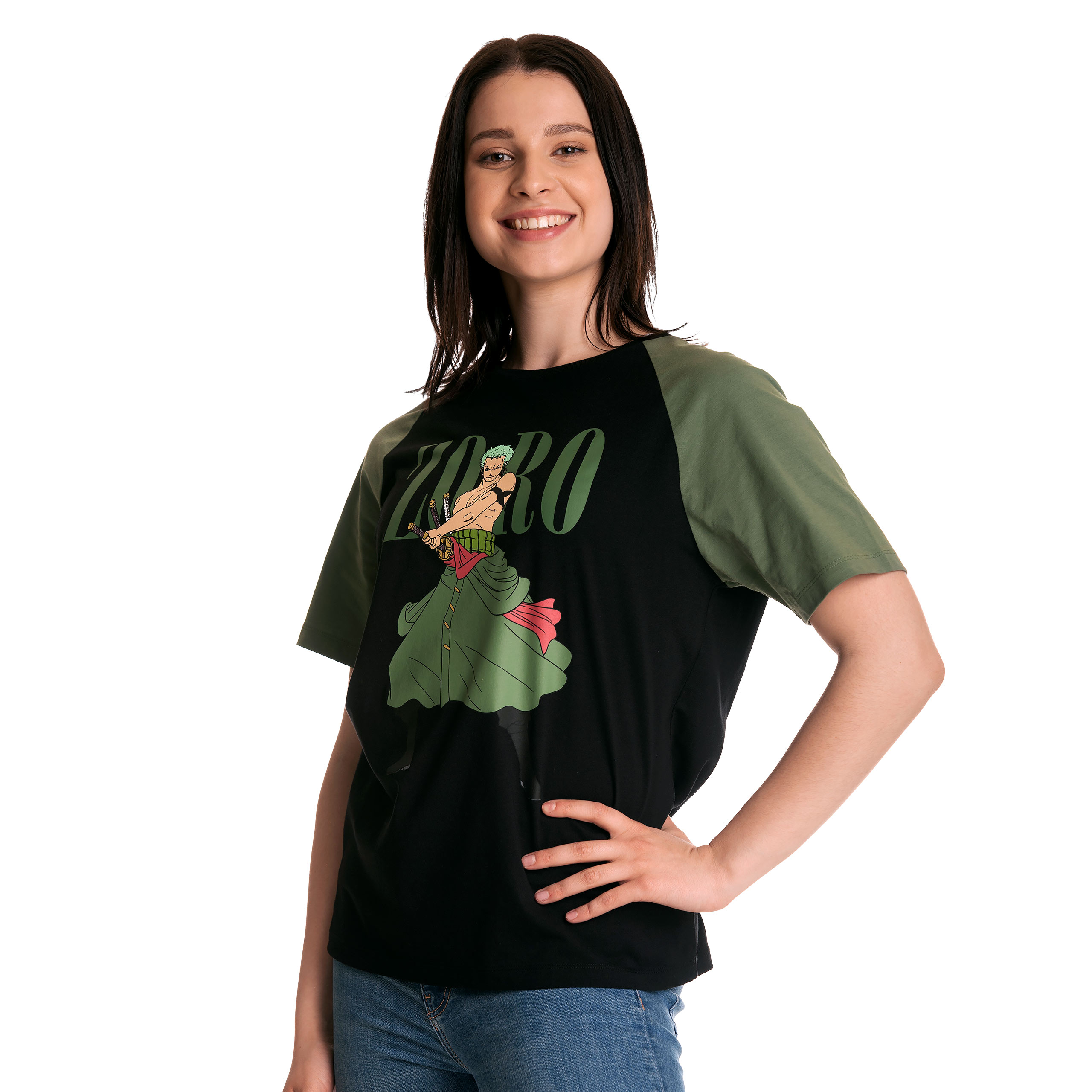 One Piece - Roronoa Zoro T-Shirt schwarz-grün