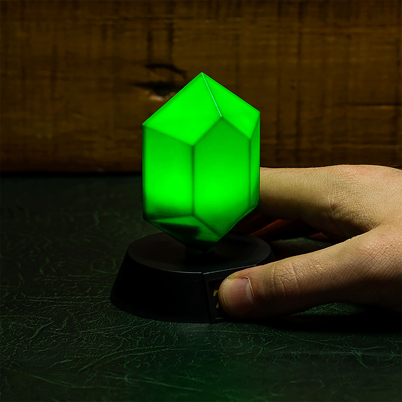 Zelda - Grüner Rubin Icons 3D Tischlampe