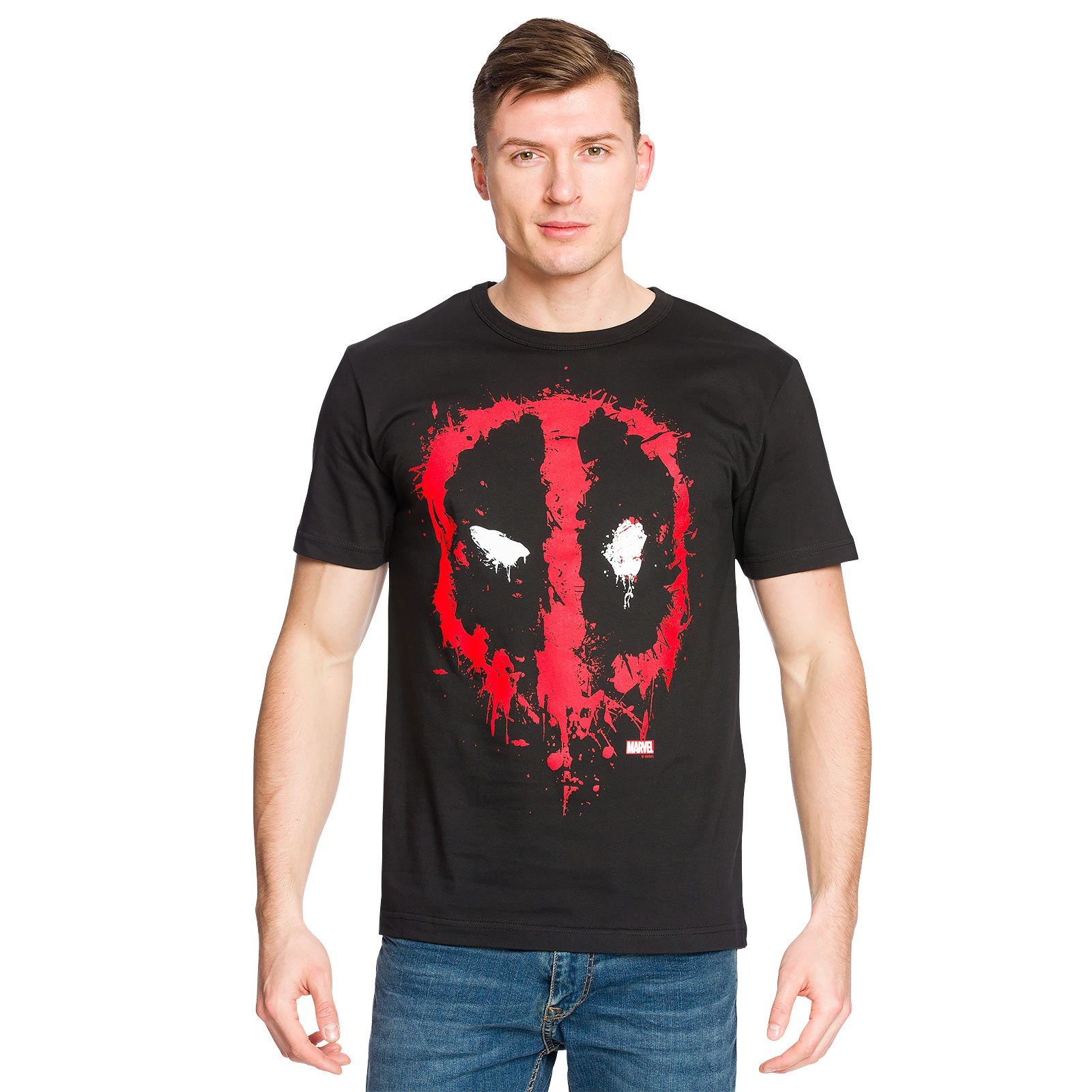 Deadpool - Happy Face T-Shirt schwarz