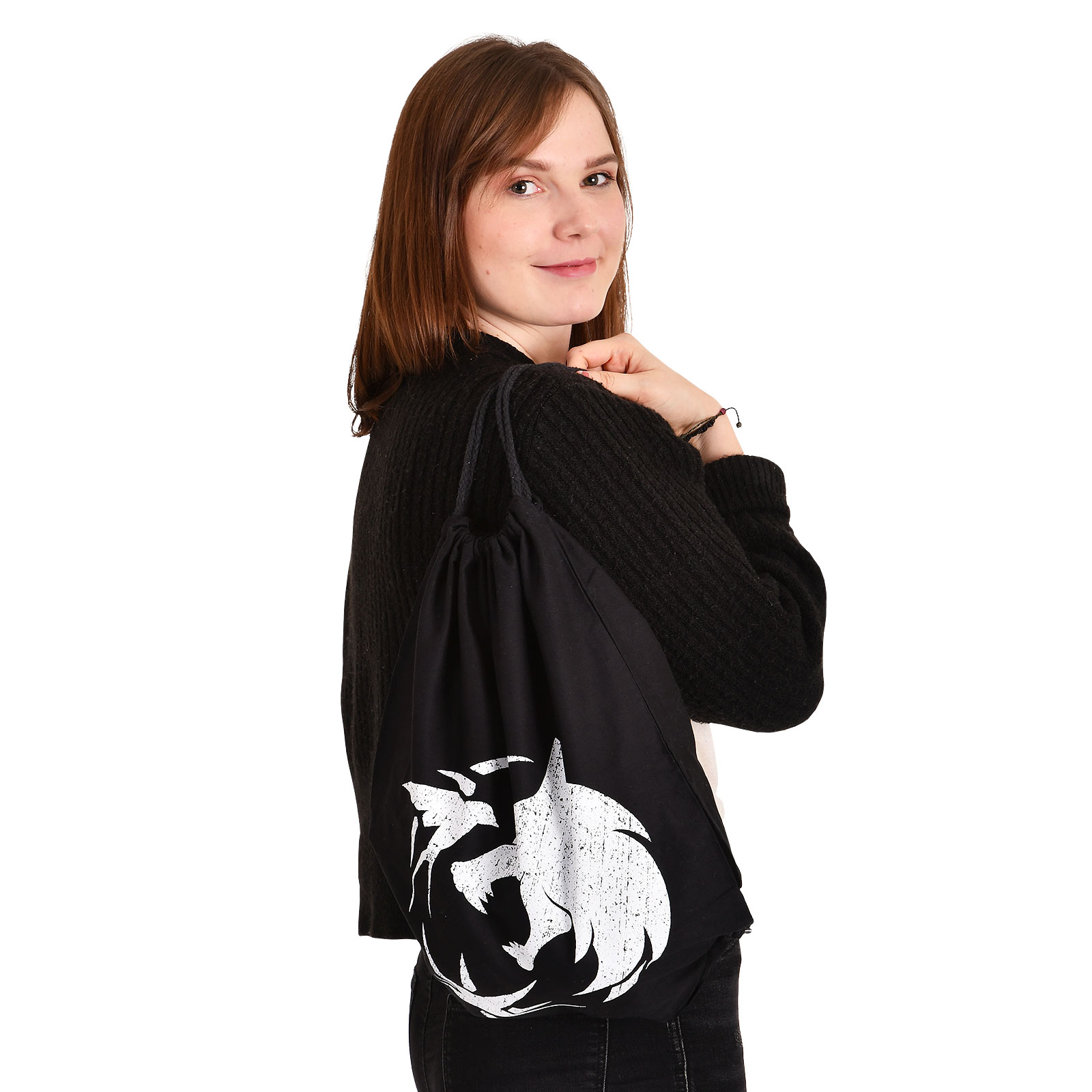 Wolf Emblem Sportbag für Witcher Fans schwarz