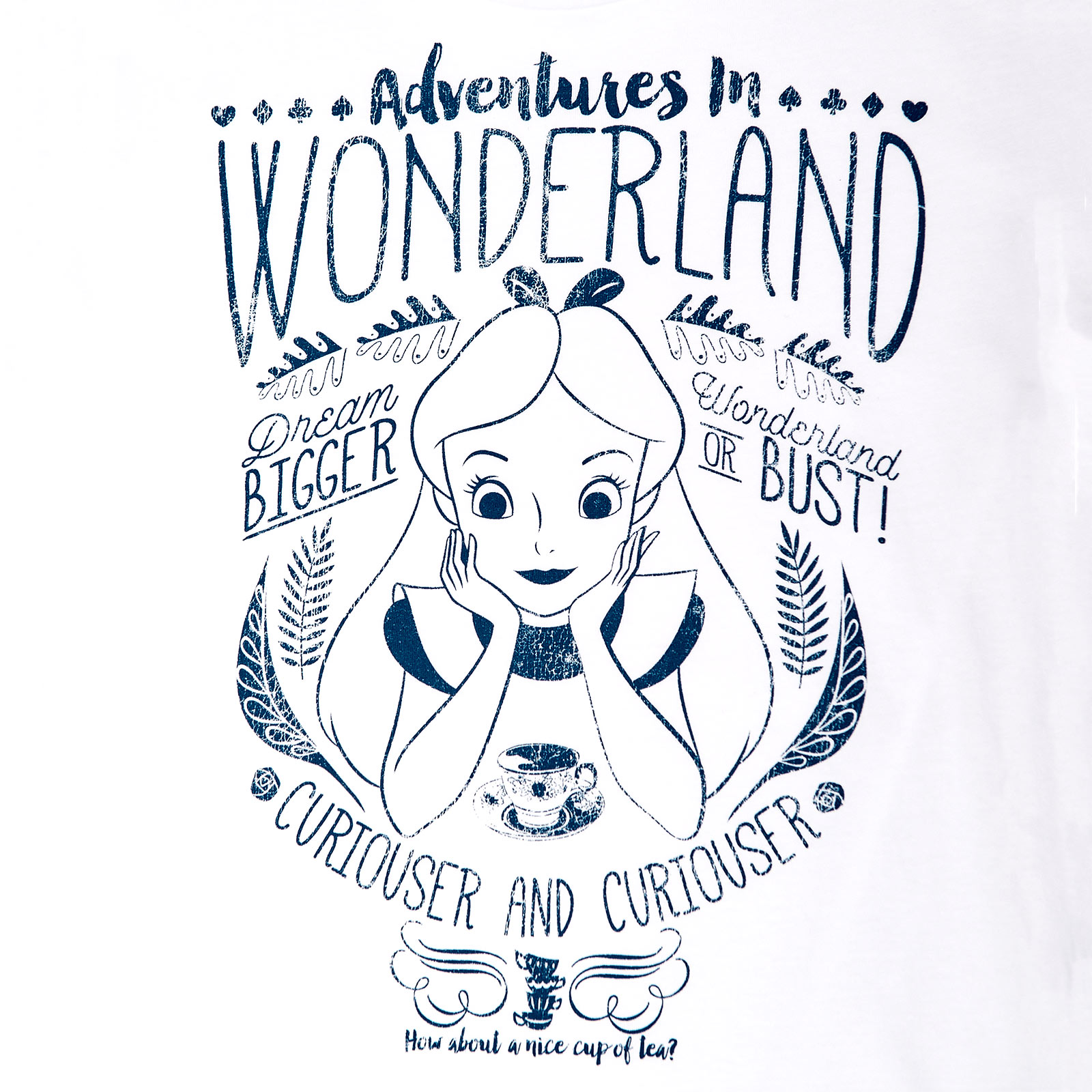 Alice im Wunderland - Adventures in Wonderland T-Shirt Damen weiß