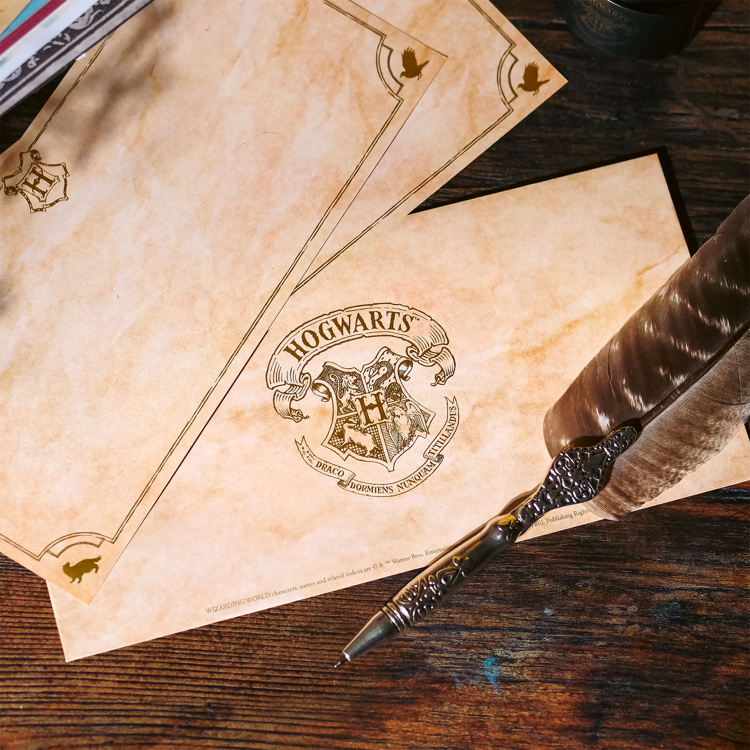 Harry Potter - Schreibfeder mit Hogwarts Brief