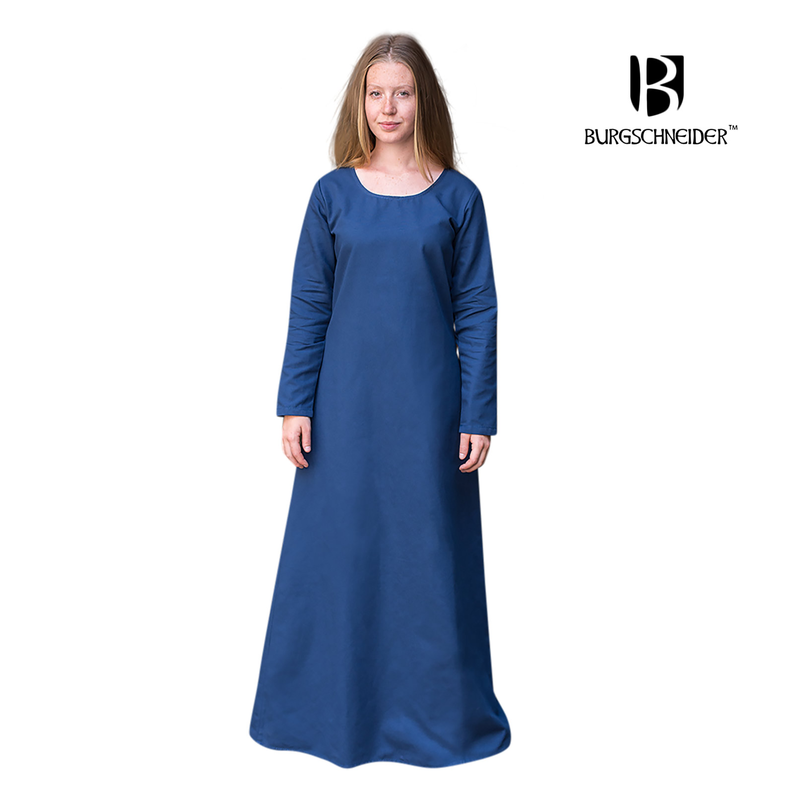 Mittelalter Unterkleid Freya blau
