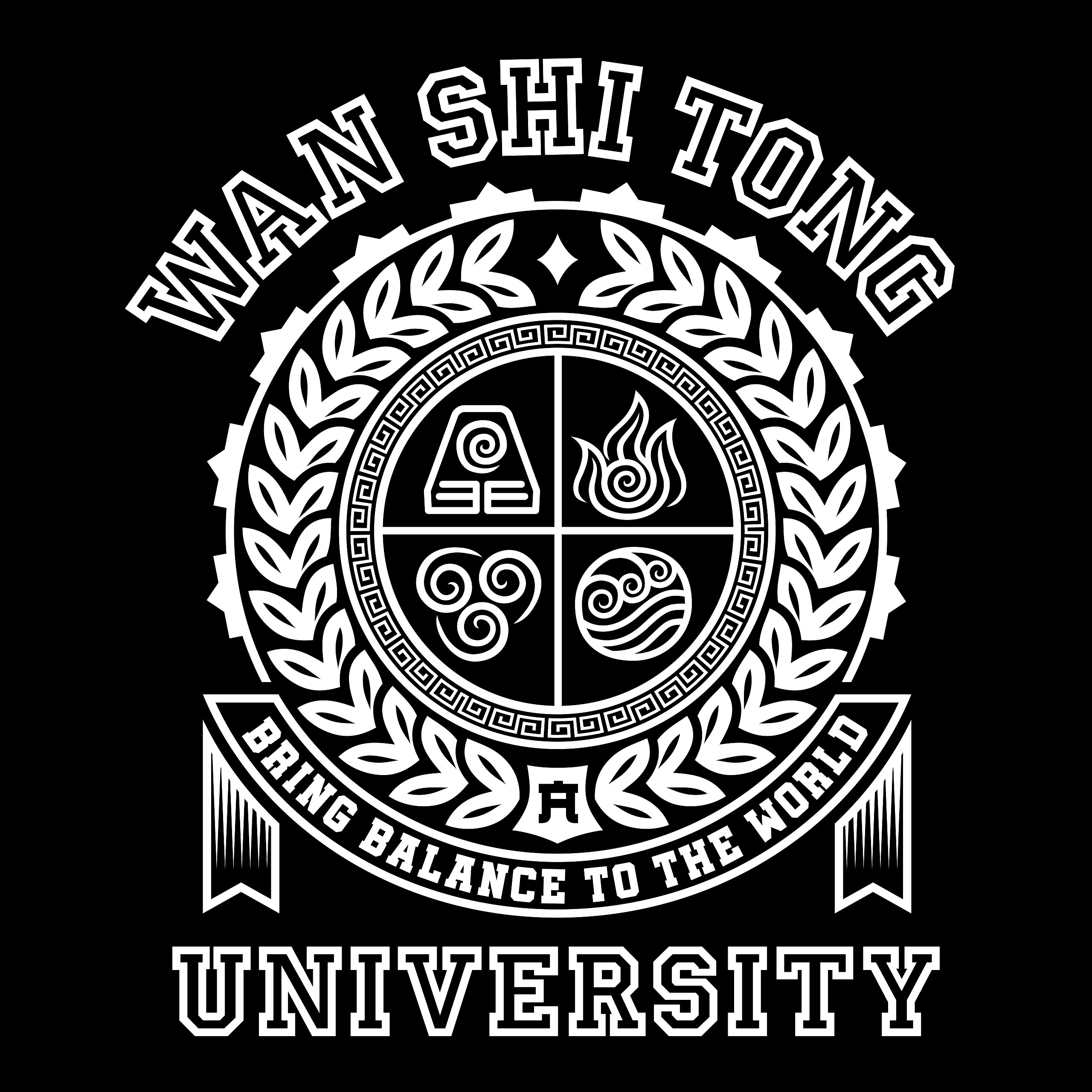 Wan Shi Tong University T-Shirt für Avatar Fans schwarz