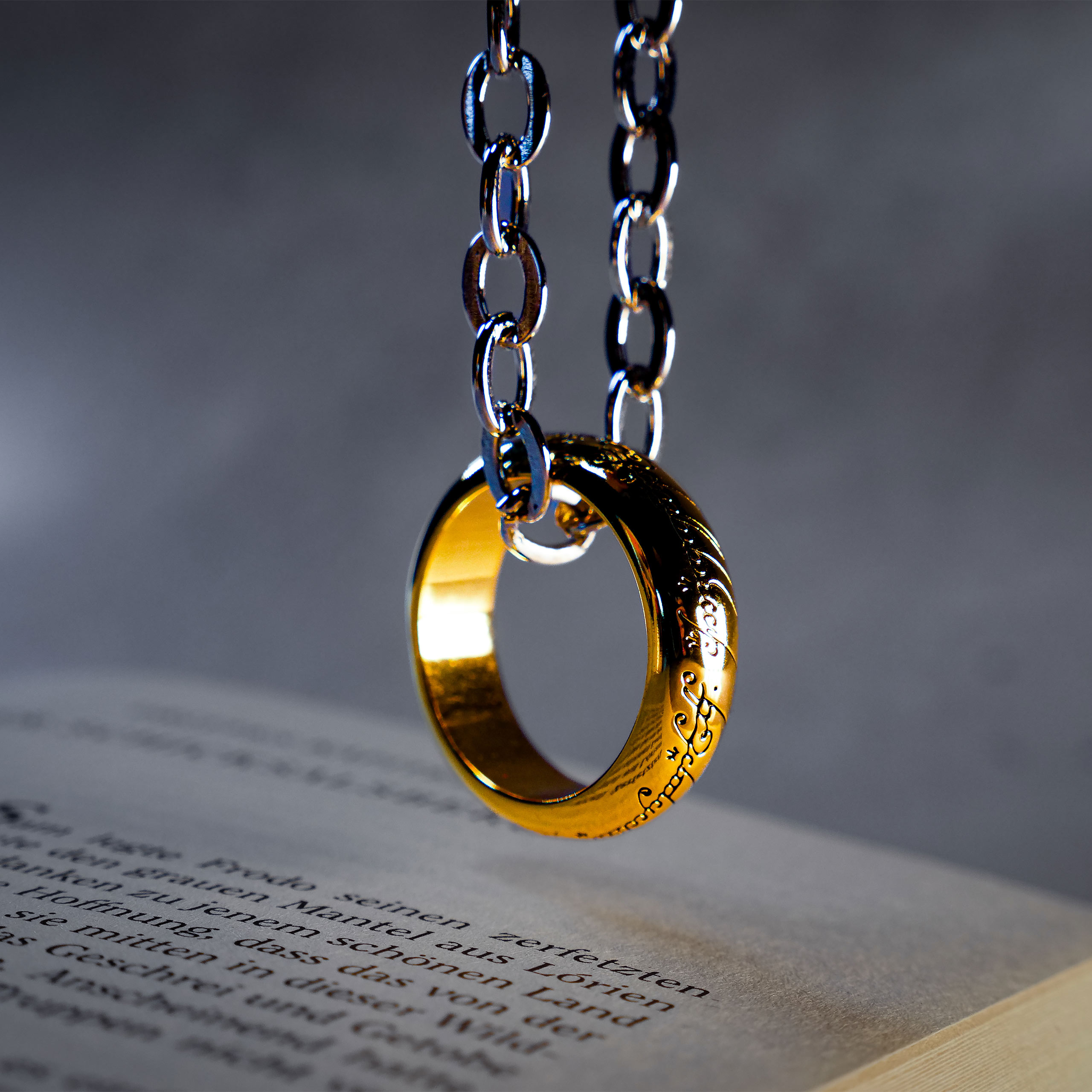 Noble Collection Herr der Ringe Ohrringe Der Eine Ring vergoldet 