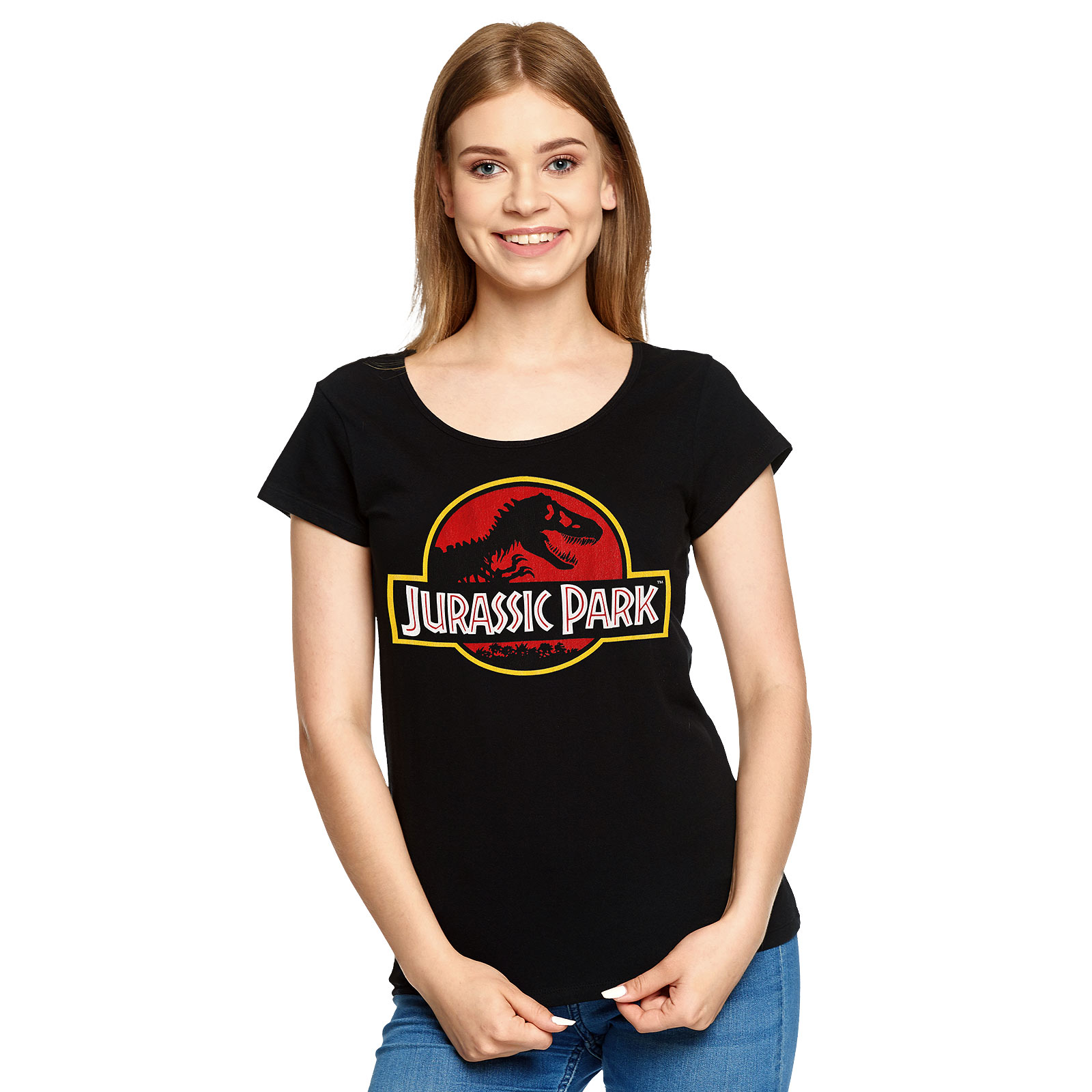 Jurassic Park - Logo T-Shirt Damen schwarz