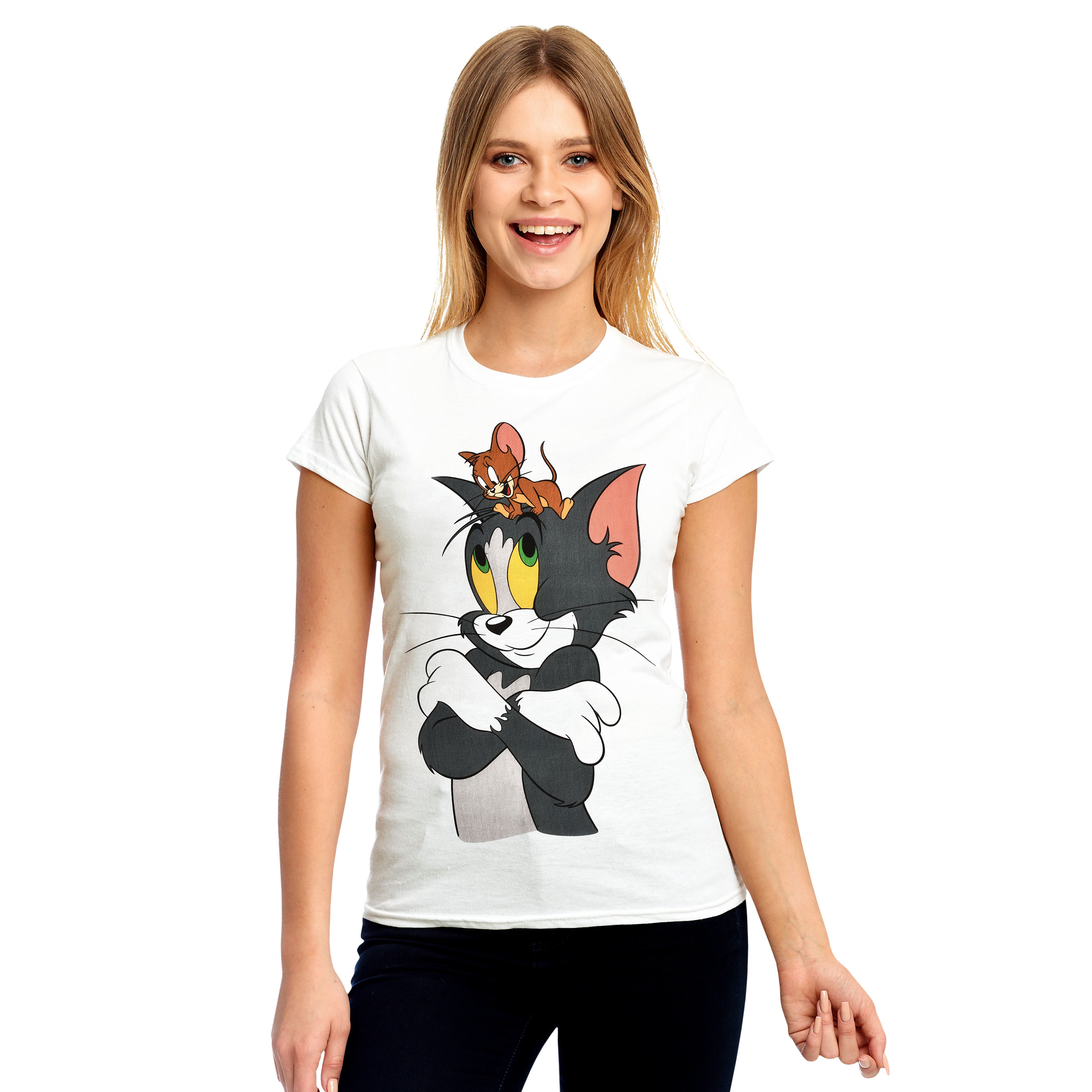 Tom und Jerry - Characters T-Shirt Damen weiß