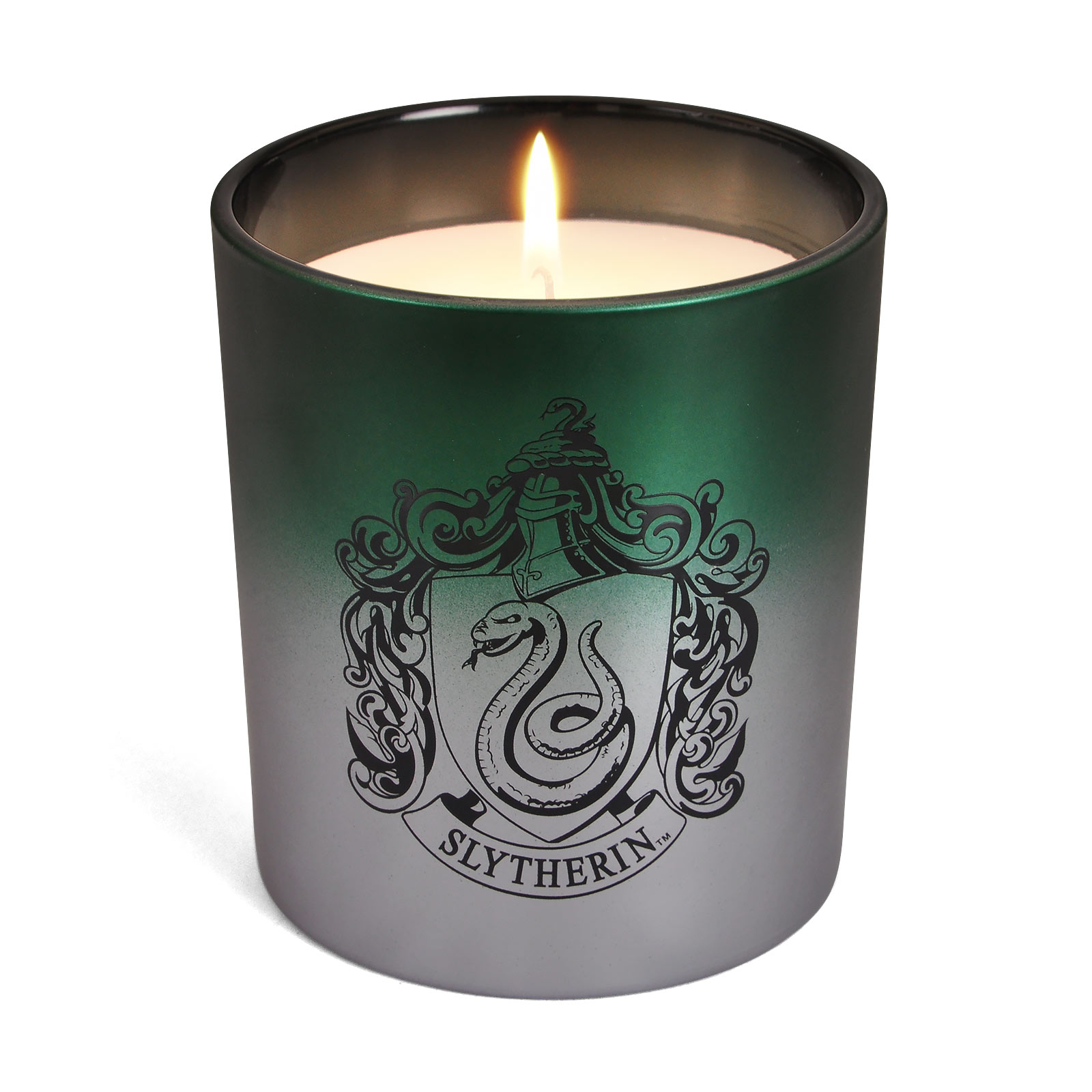 Harry Potter - Slytherin Wappen Kerze im Glas