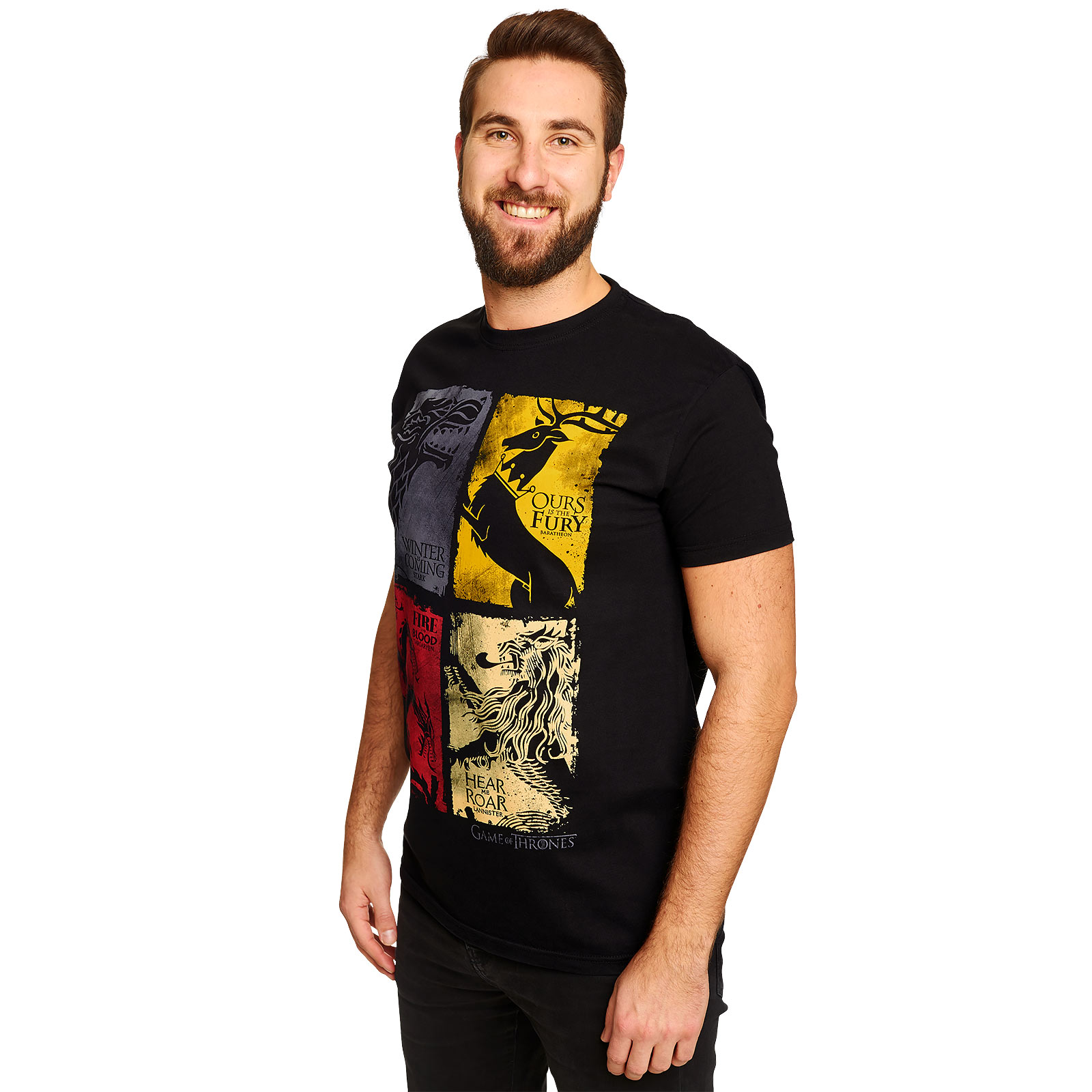 Game of Thrones - Wappen distressed T-Shirt schwarz