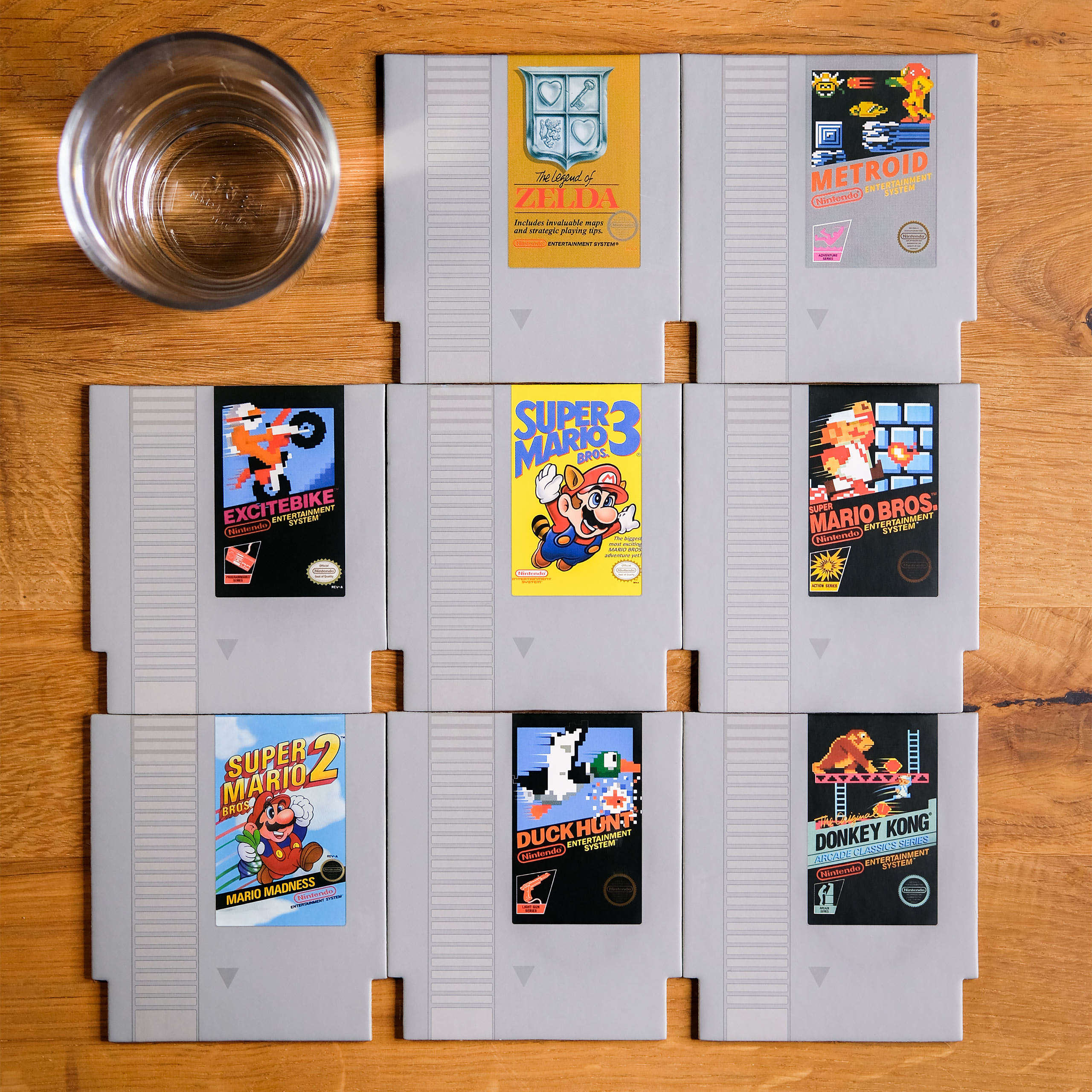 Nintendo - NES Games Untersetzer 8er Set