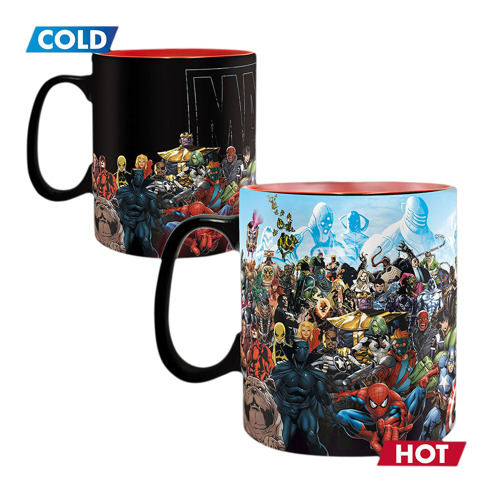 Marvel Comics Thermoeffekt-Tasse Helden Super Powers Wärmeeffekt Kaffeebecher 