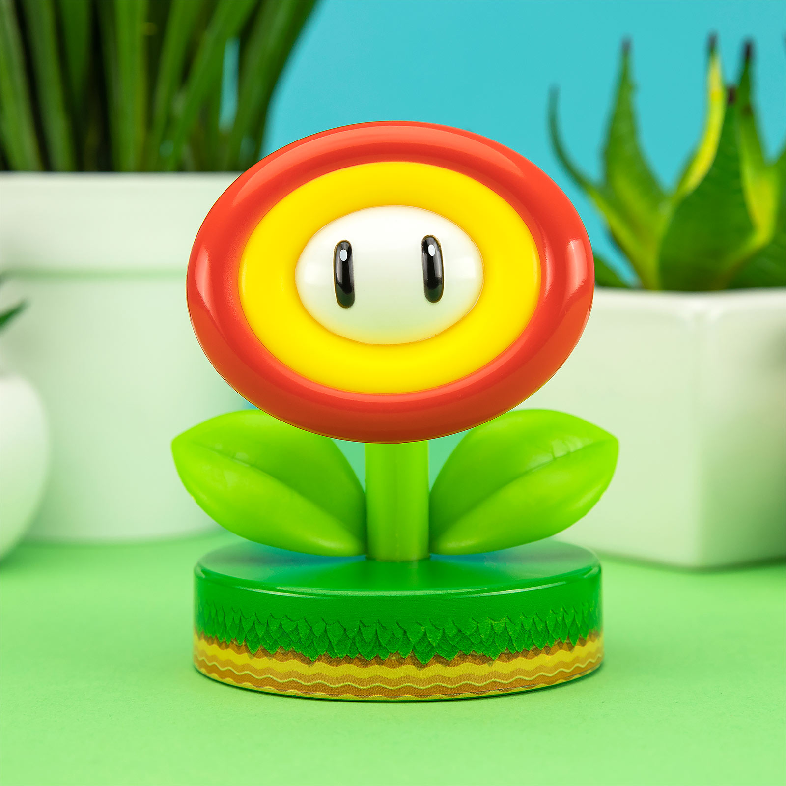Super Mario - Feuerblume Icons 3D Tischlampe