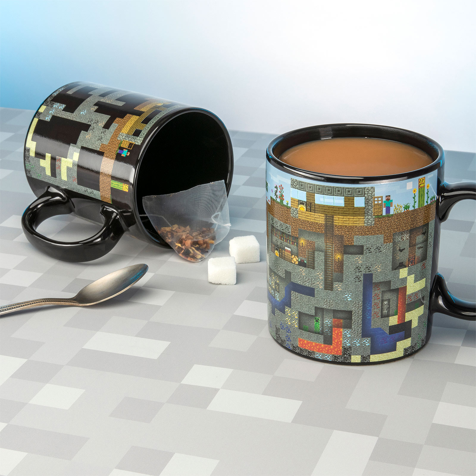 Minecraft - Pixel World Thermoeffekt Tasse Minecraft - Pixel World Thermoeffekt Tasse