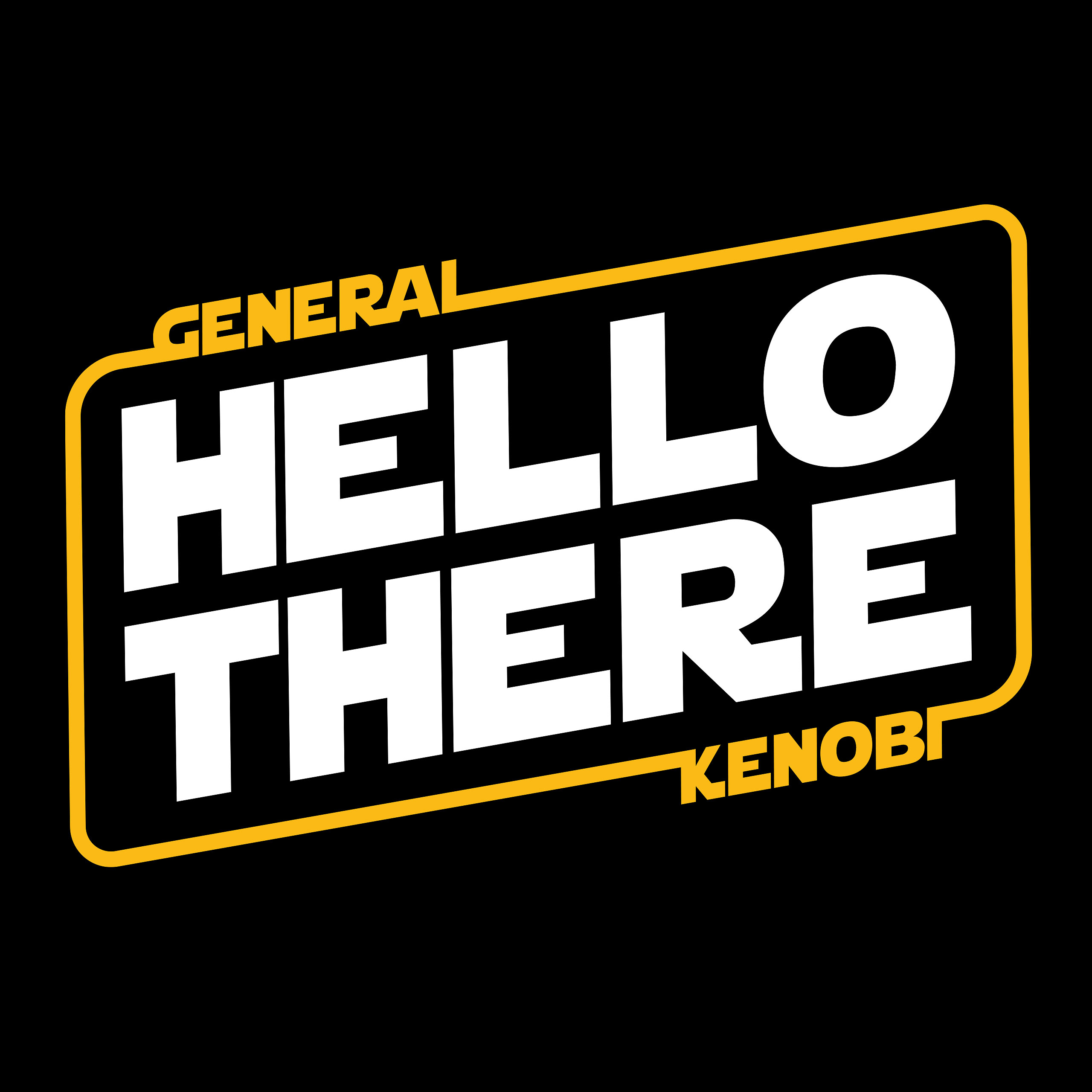 General Kenobi Hello There T-Shirt für Star Wars Fans schwarz