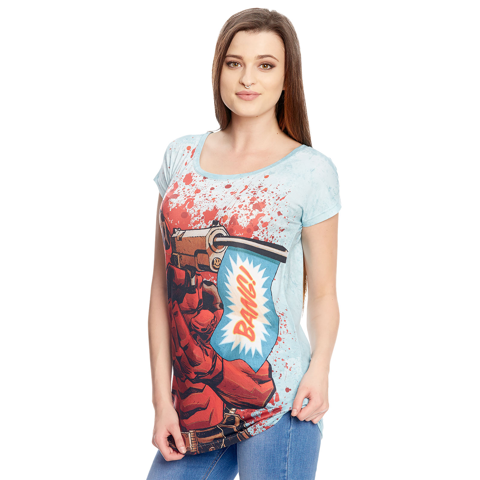 Deadpool - Bang Girlie Shirt Bang Loose Fit blau