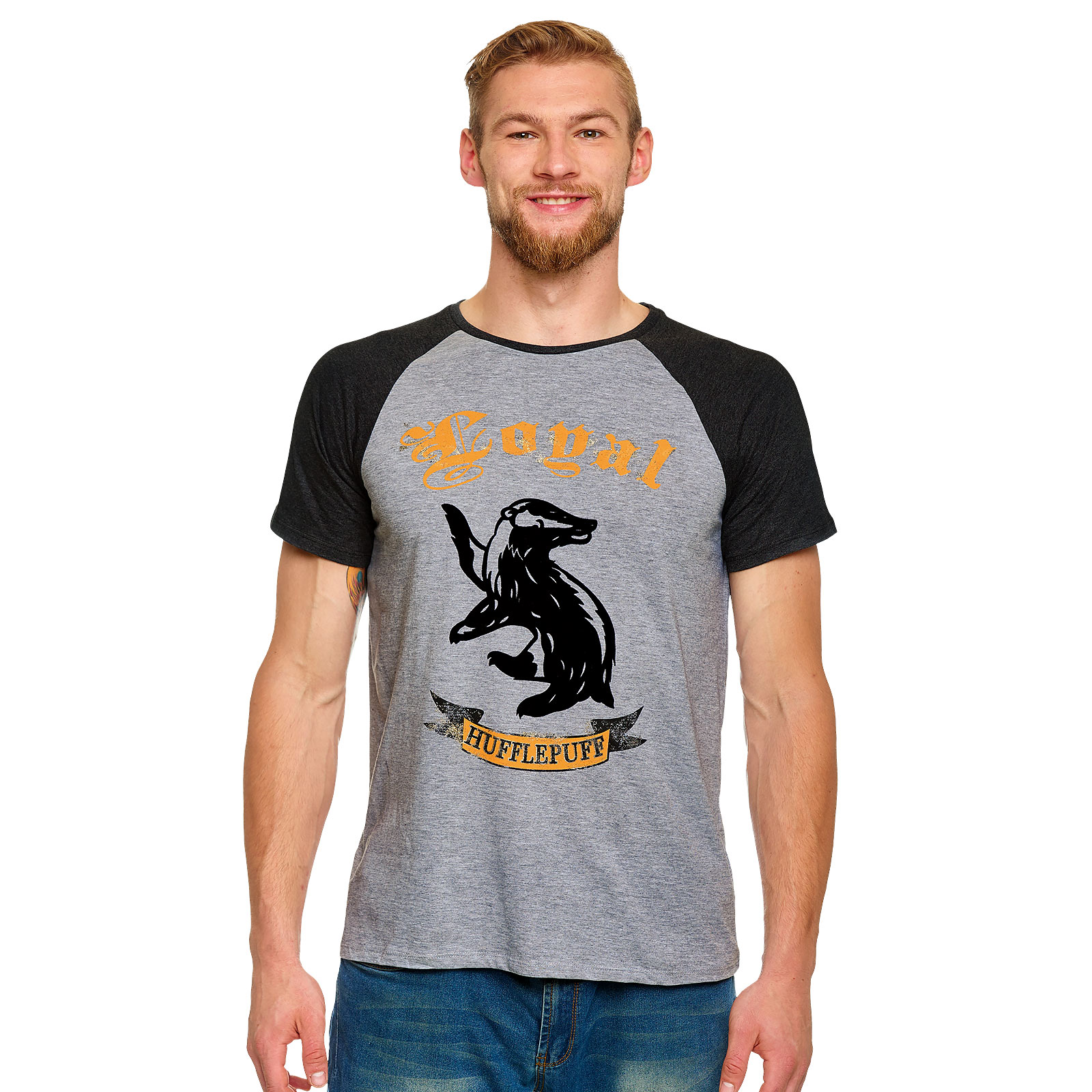 Harry Potter - Loyal Hufflepuff T-Shirt grau
