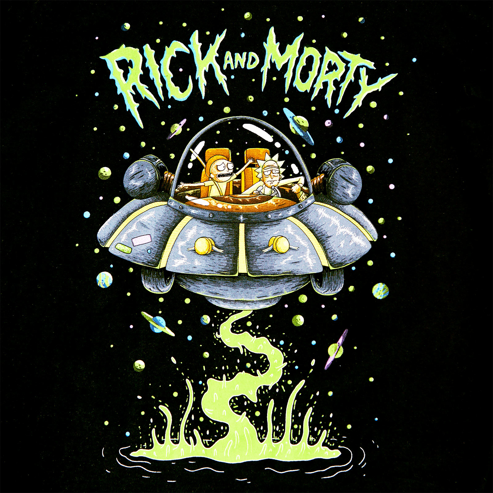 Rick and Morty - Space Cruiser T-Shirt schwarz