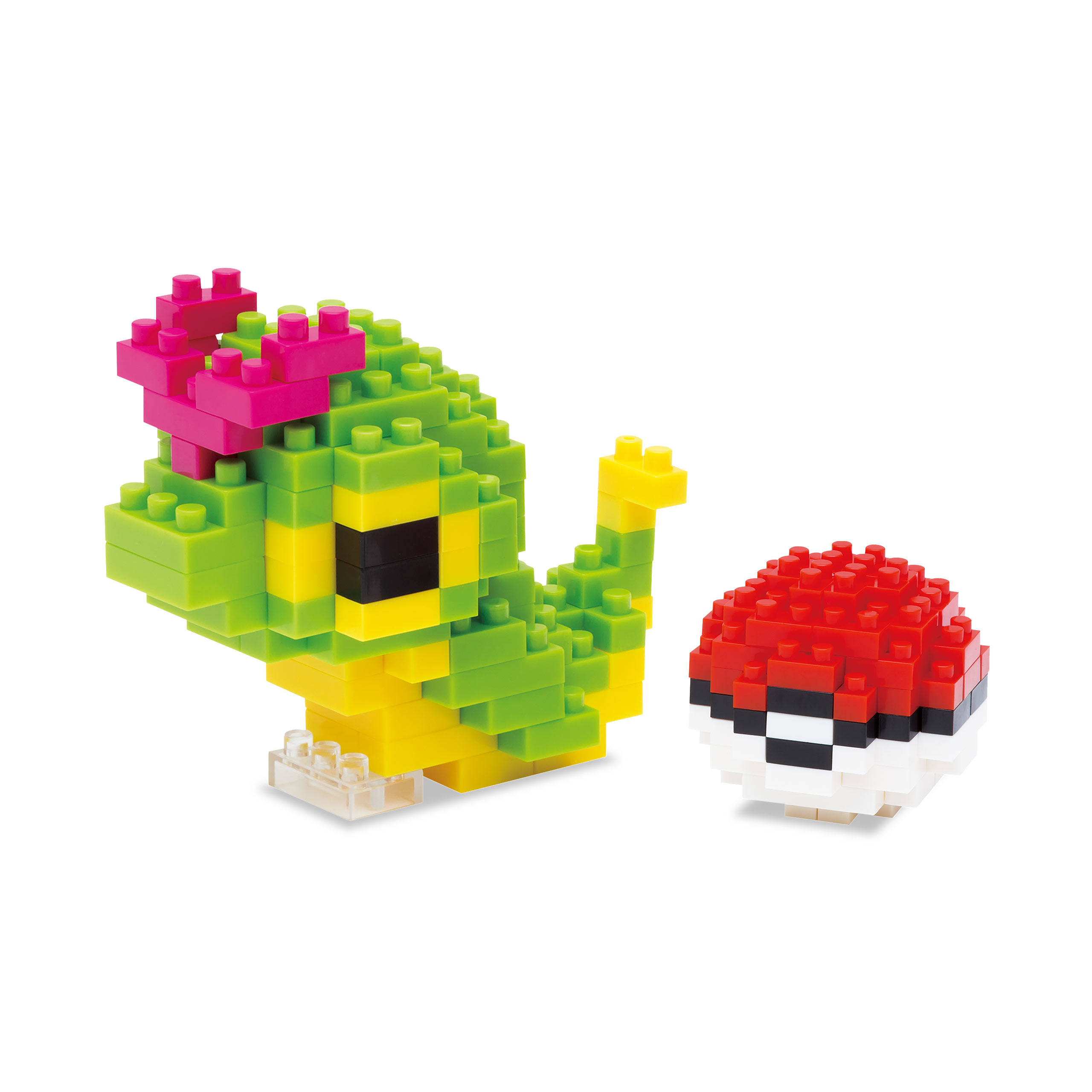 Pokemon - Raupy mit Pokeball nanoblock Mini Baustein Figuren Set