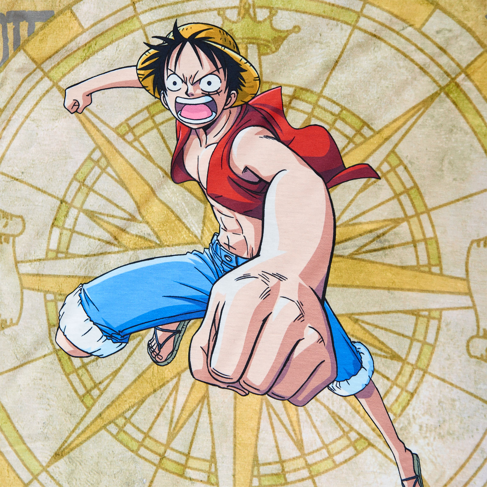 One Piece - Luffy T-Shirt Damen Loose Fit