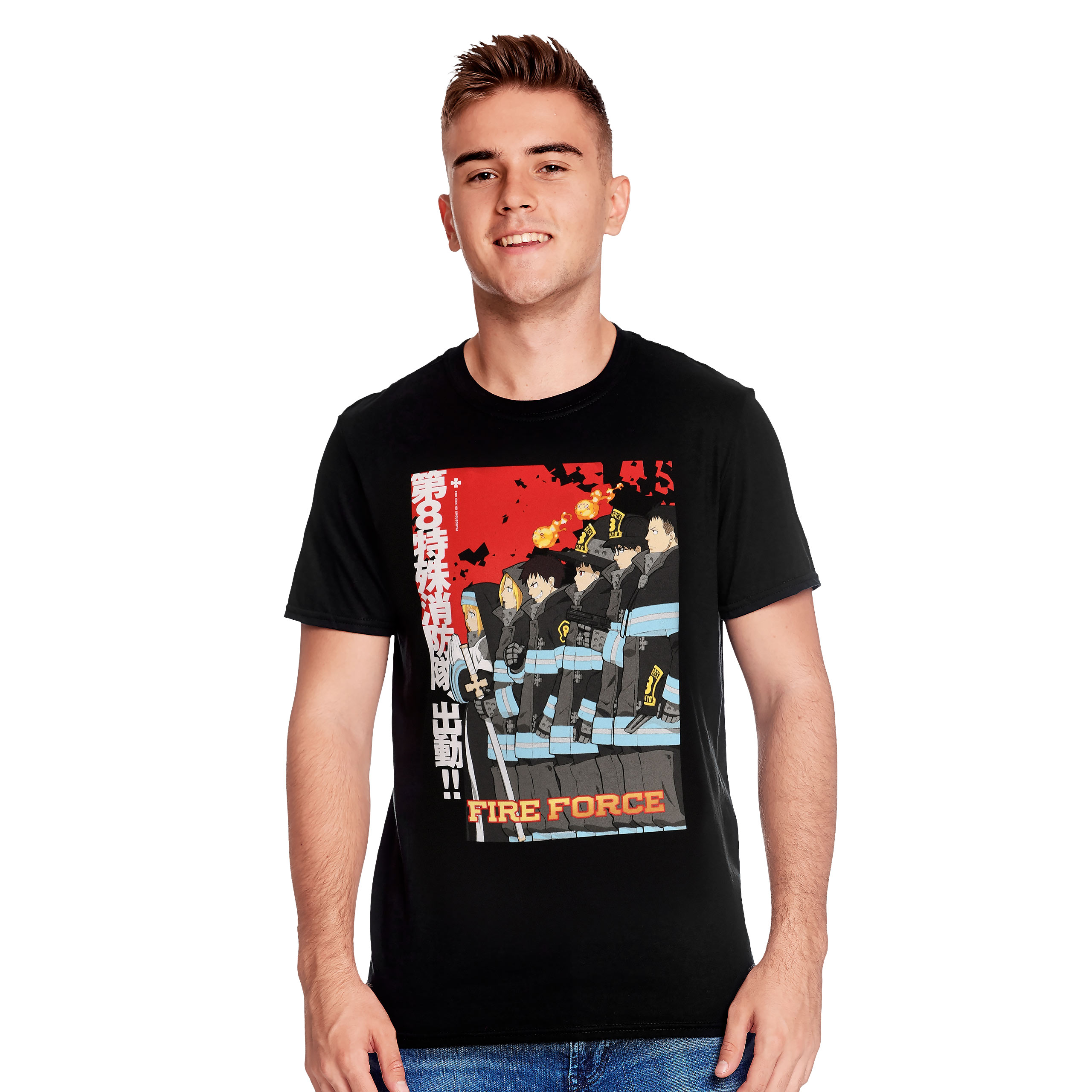 Fire Force - Poster T-Shirt schwarz