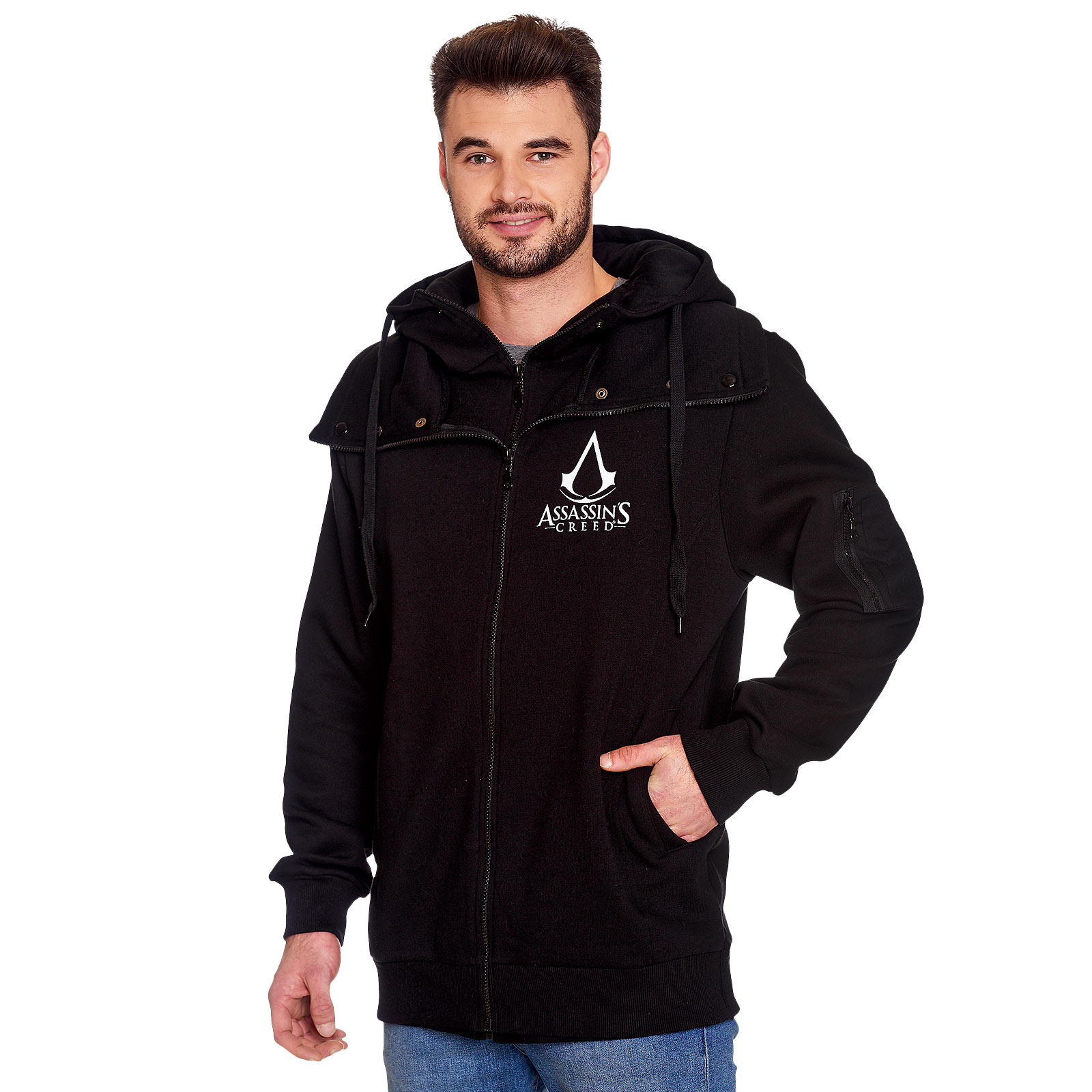 Assassins Creed - Logo Kapuzenjacke doppellagig schwarz