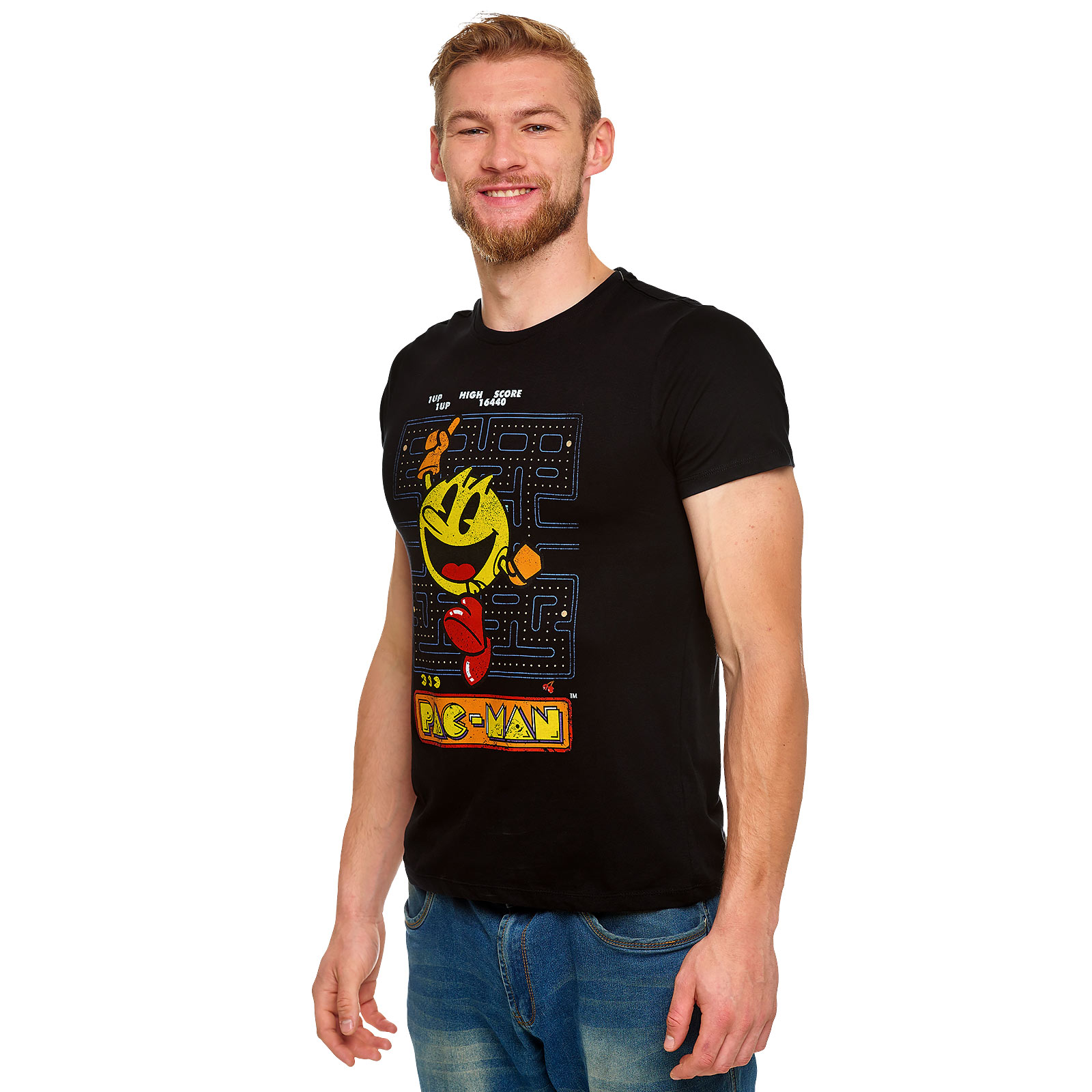 Pac-Man - Retro T-Shirt schwarz