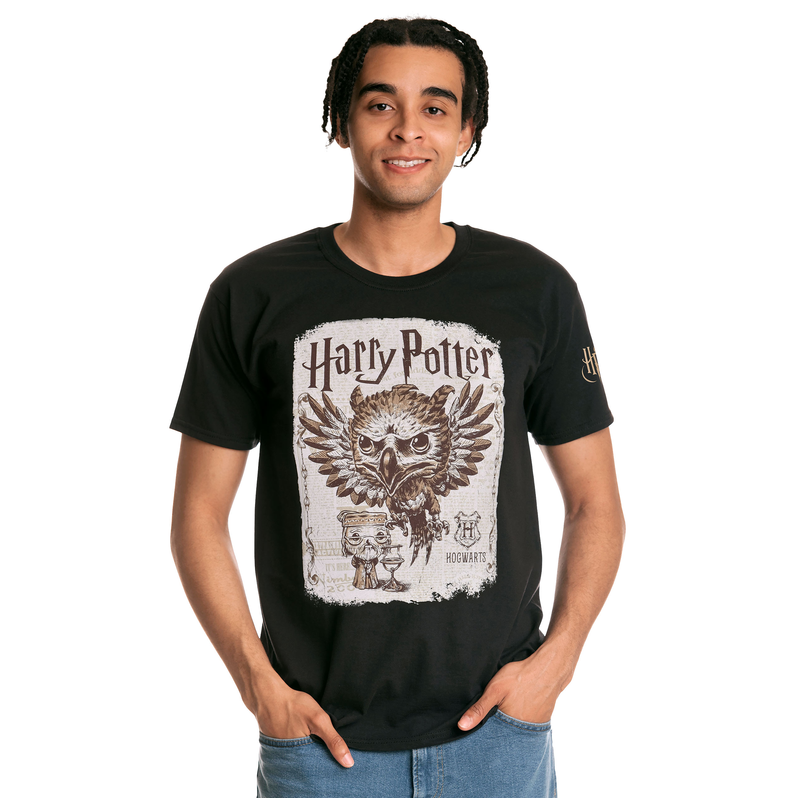 Fawkes T-Shirt mit Funko Pop Glow in the Dark Figur - Harry Potter