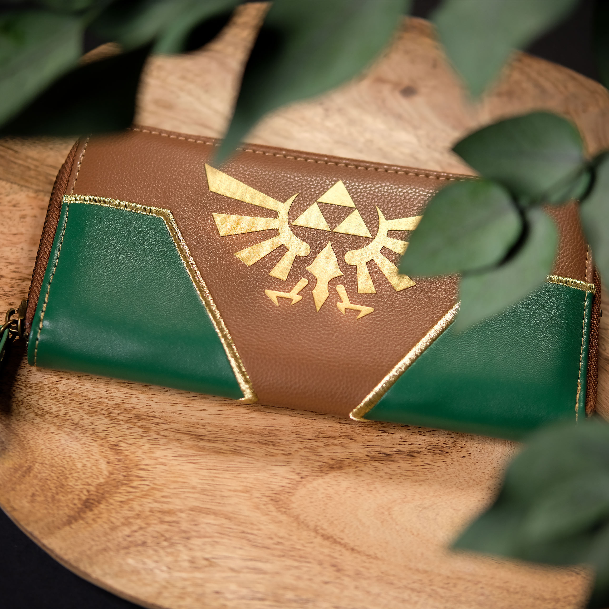 Zelda - Hyrule Logo Geldbörse grün-braun